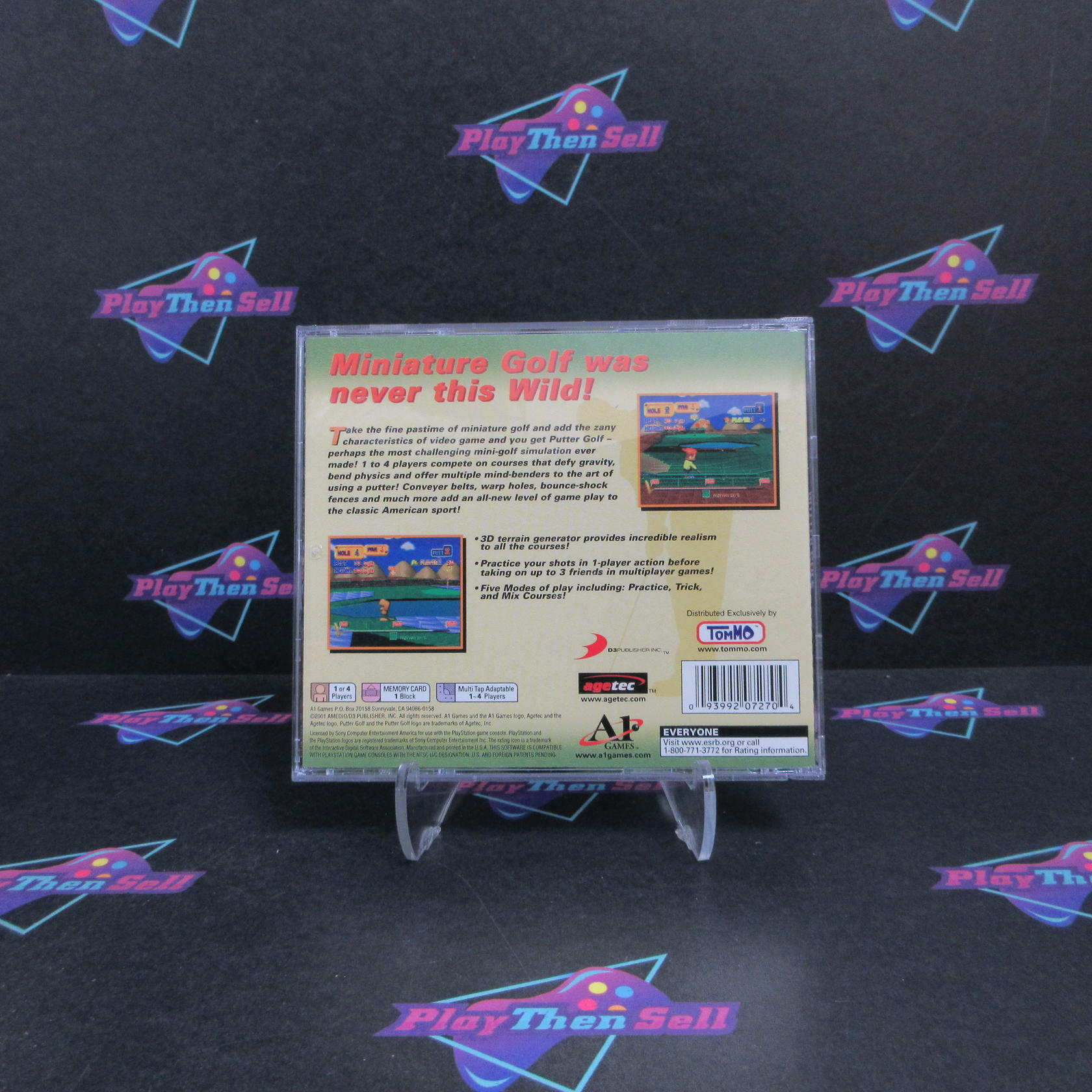 Putter Golf PS1 PlayStation 1 MD + Reg Card Complete CIB - Very Good
