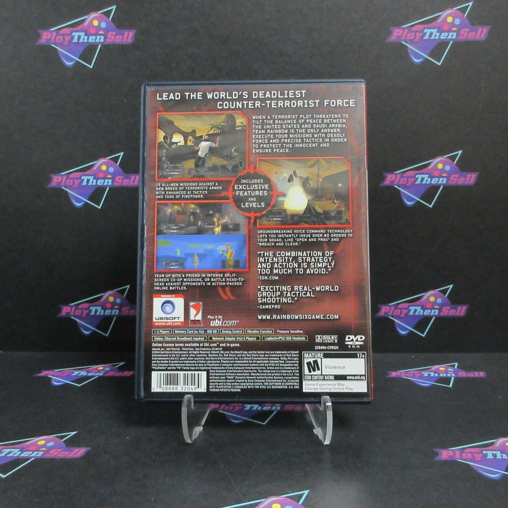 Tom Clancy's Rainbow Six 3 GH PS2 PlayStation 2 AD Complete CIB - Very Good