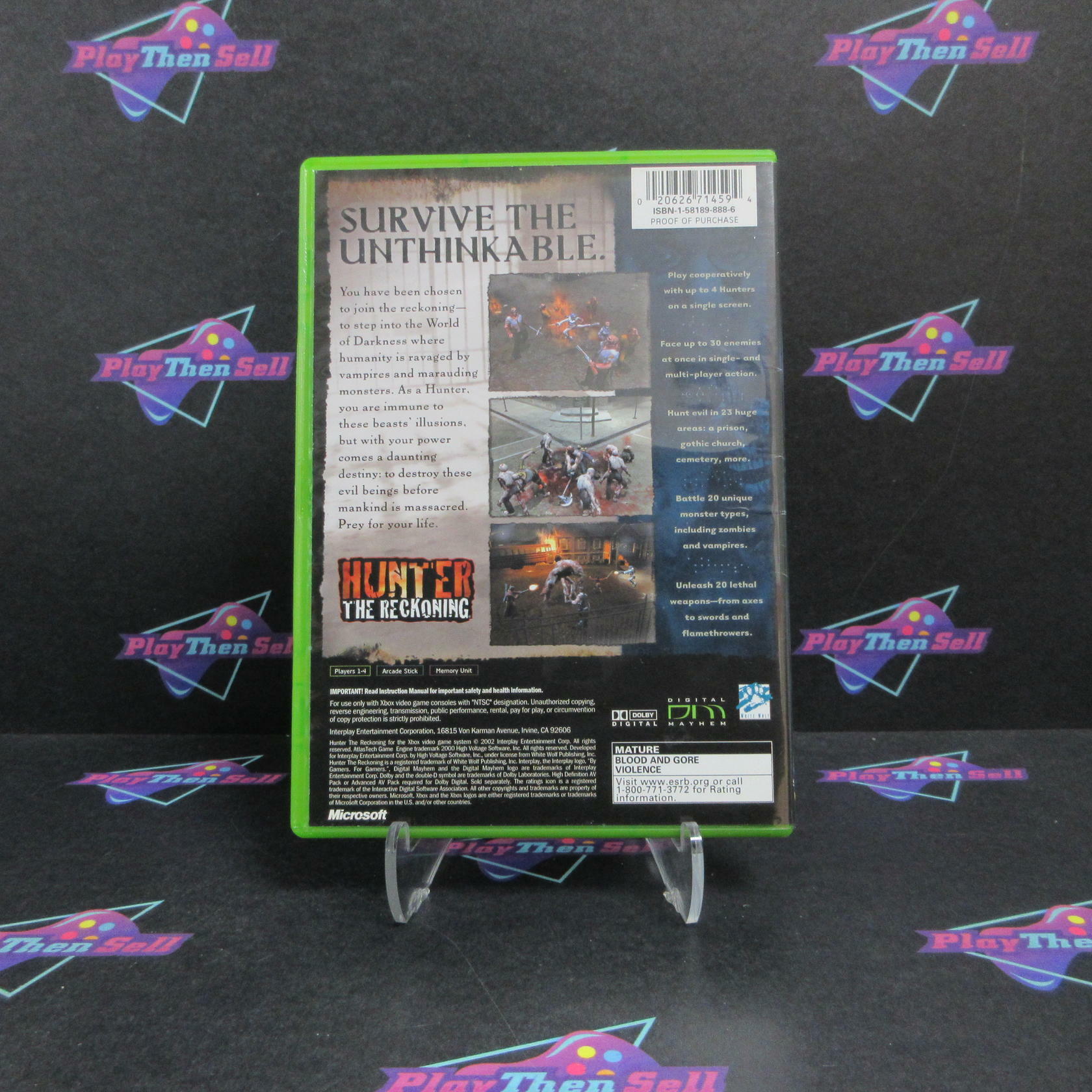 Hunter The Reckoning Xbox + Reg Card Complete - Refurbished