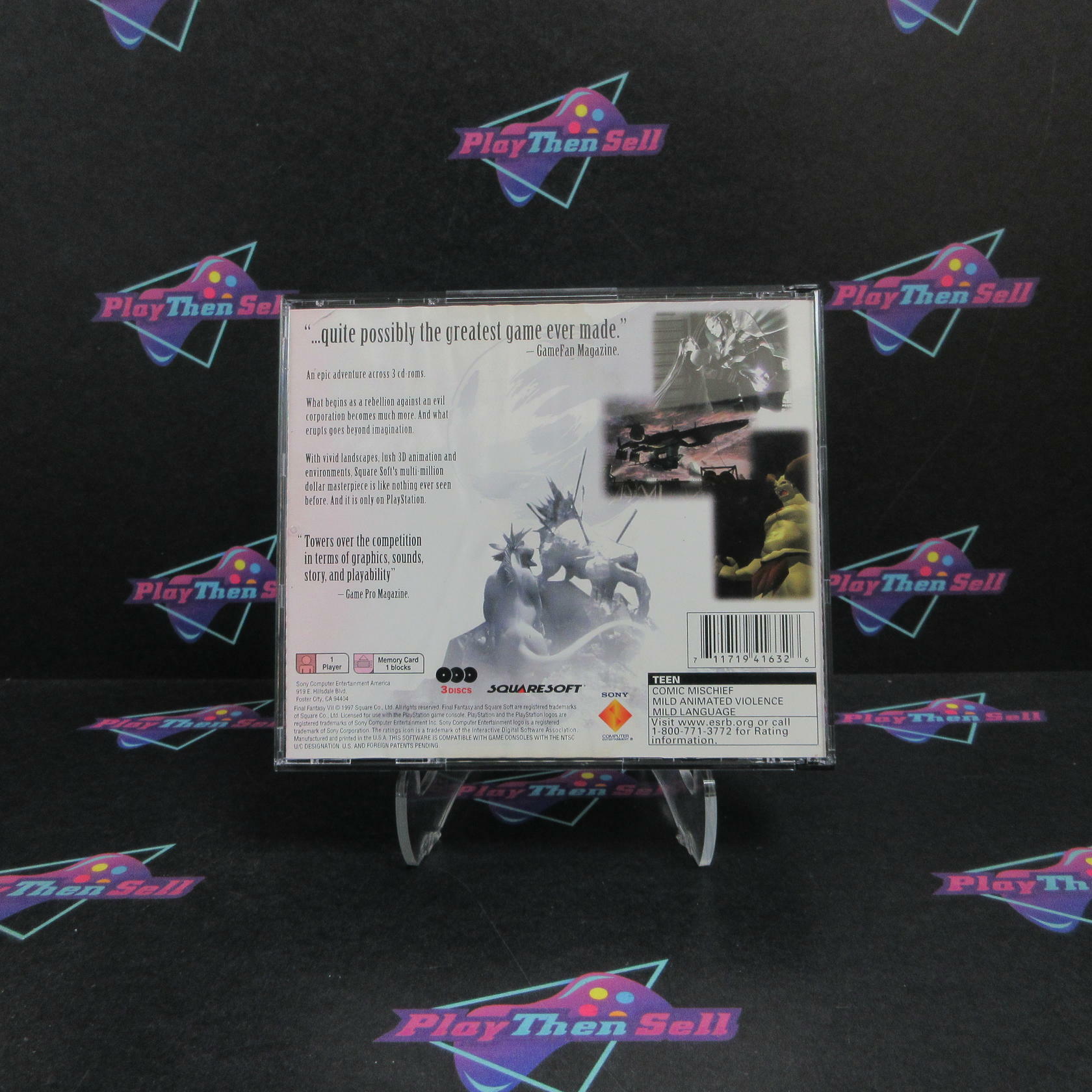 Final Fantasy VII GH PS1 PlayStation 1 AD Complete CIB - Very Good