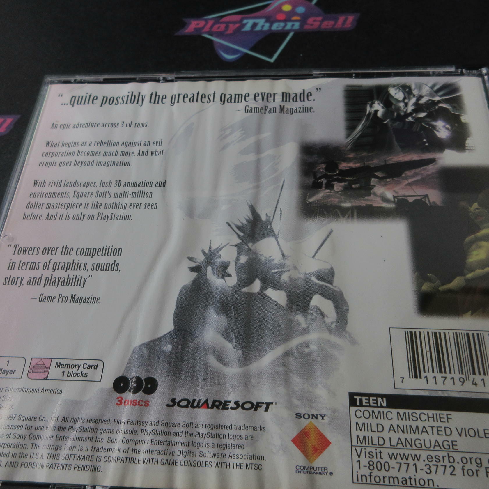 Final Fantasy VII GH PS1 PlayStation 1 AD Complete CIB - Very Good
