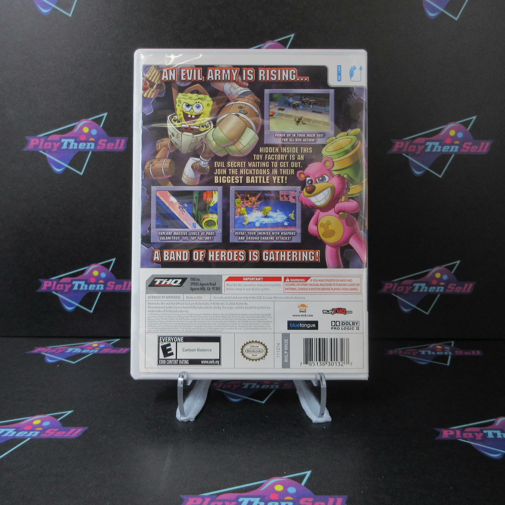 Nicktoons Attack of the Toybots Nintendo Wii Complete - Refurbished