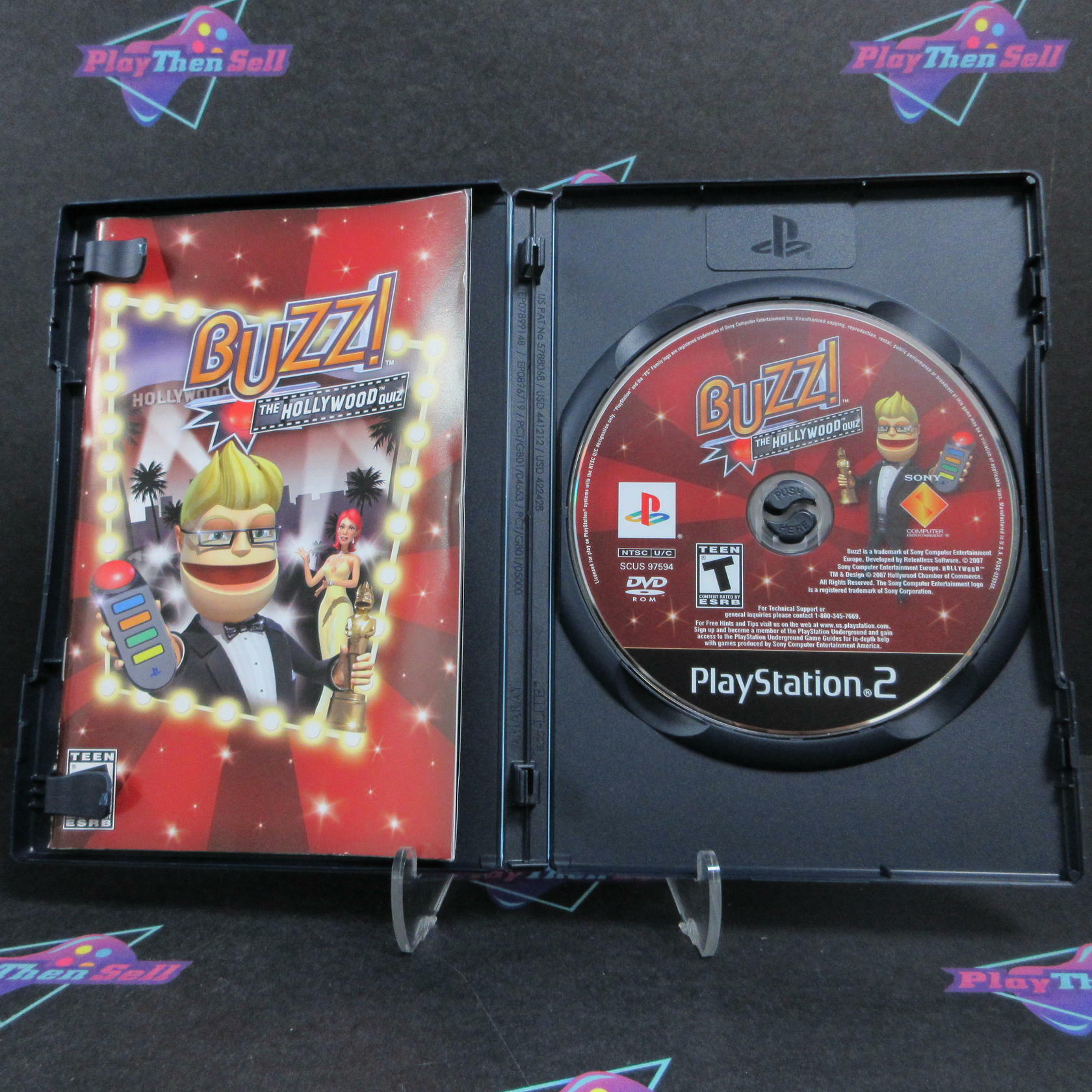 BUZZ The Hollywood Quiz PS2 PlayStation 2 + Reg Card Complete - Excellent