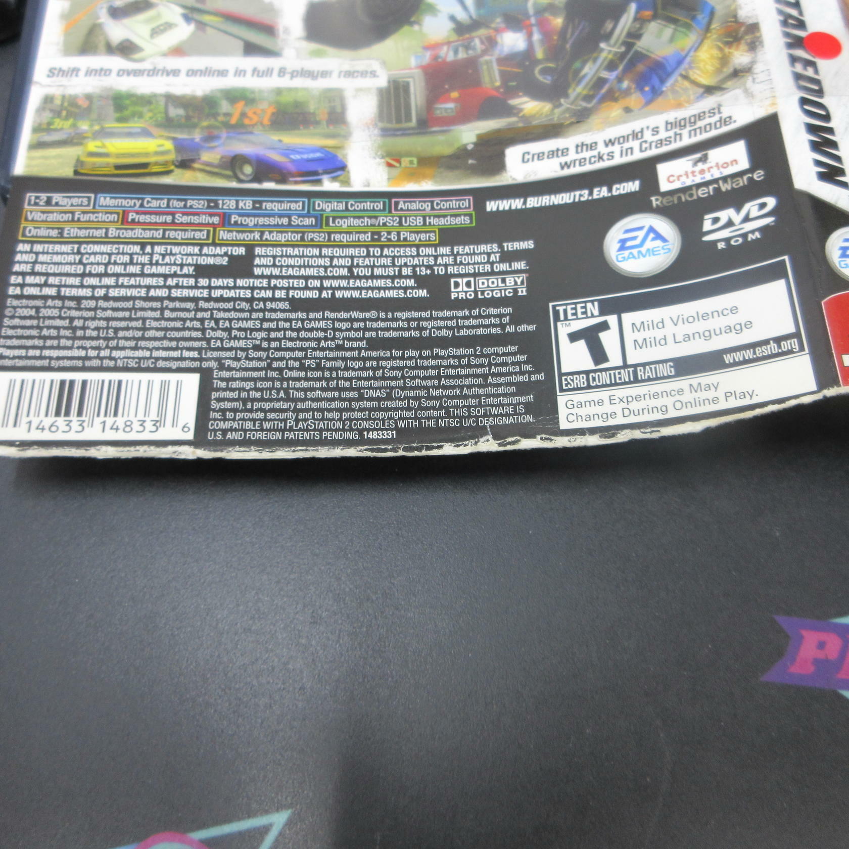 Burnout 3 Takedown GH PS2 PlayStation 2 AD Complete CIB - Very Good