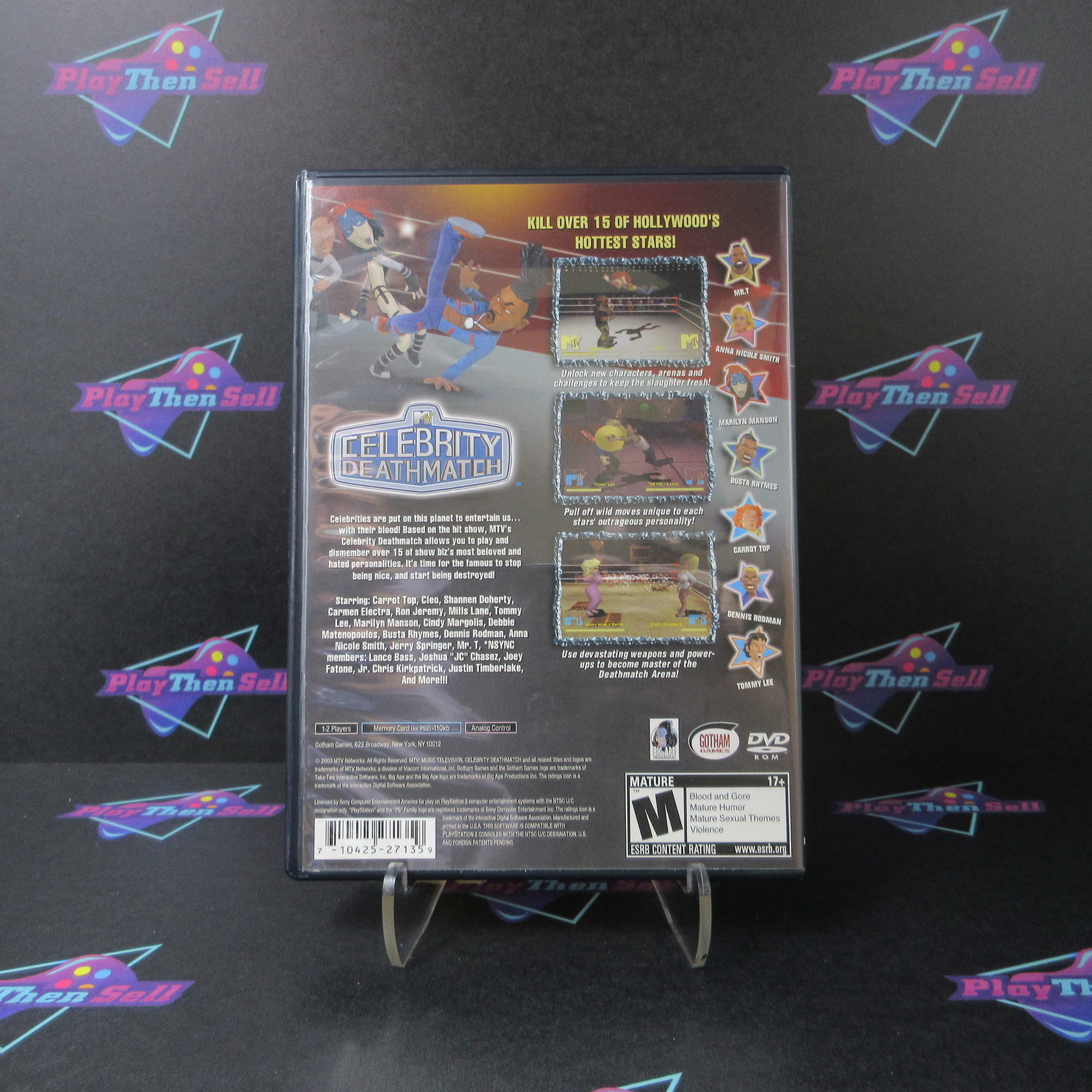 MTV Celebrity Death Match PS2 PlayStation 2 Complete - Excellent