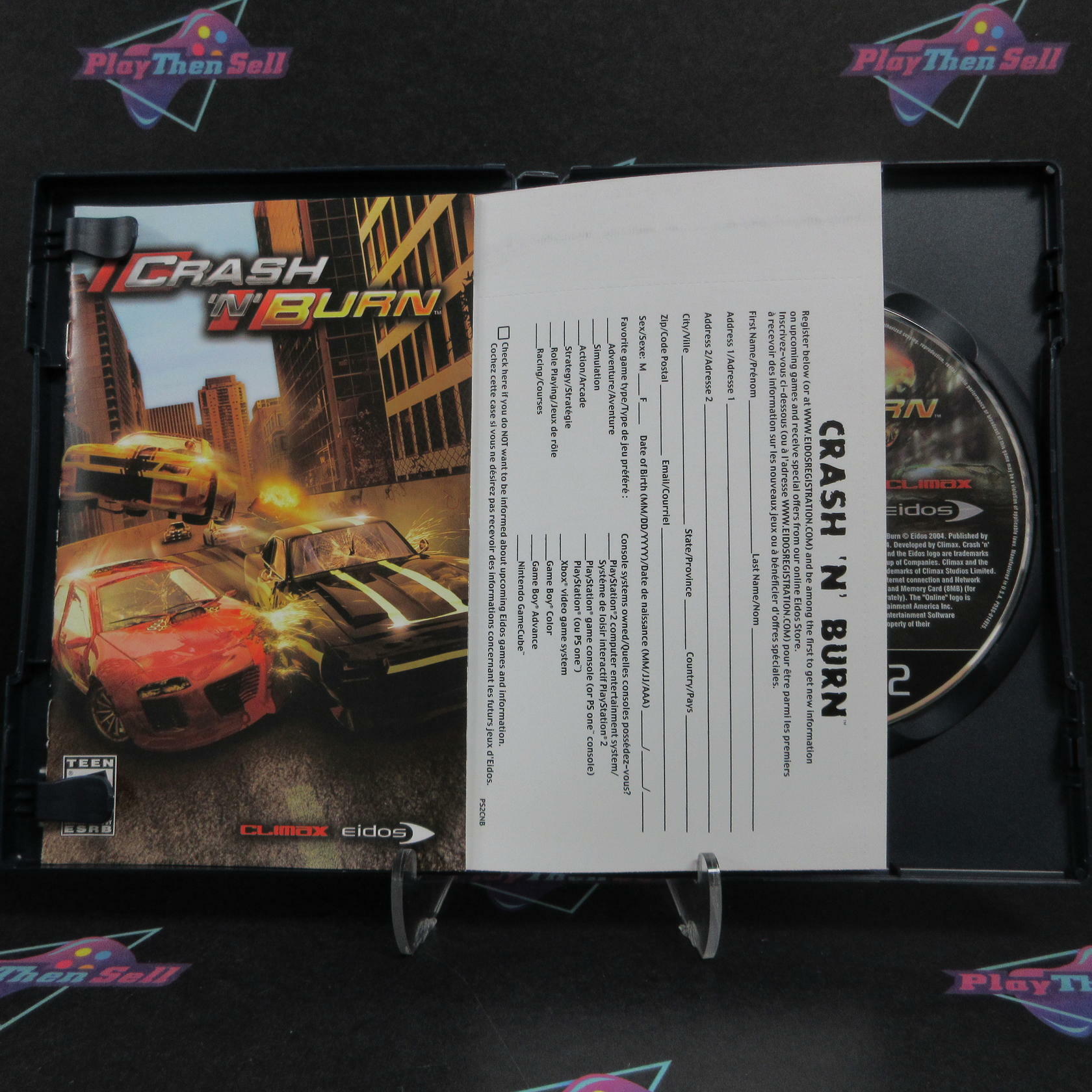 Crash n Burn PS2 PlayStation 2 + Reg Card Complete - Excellent