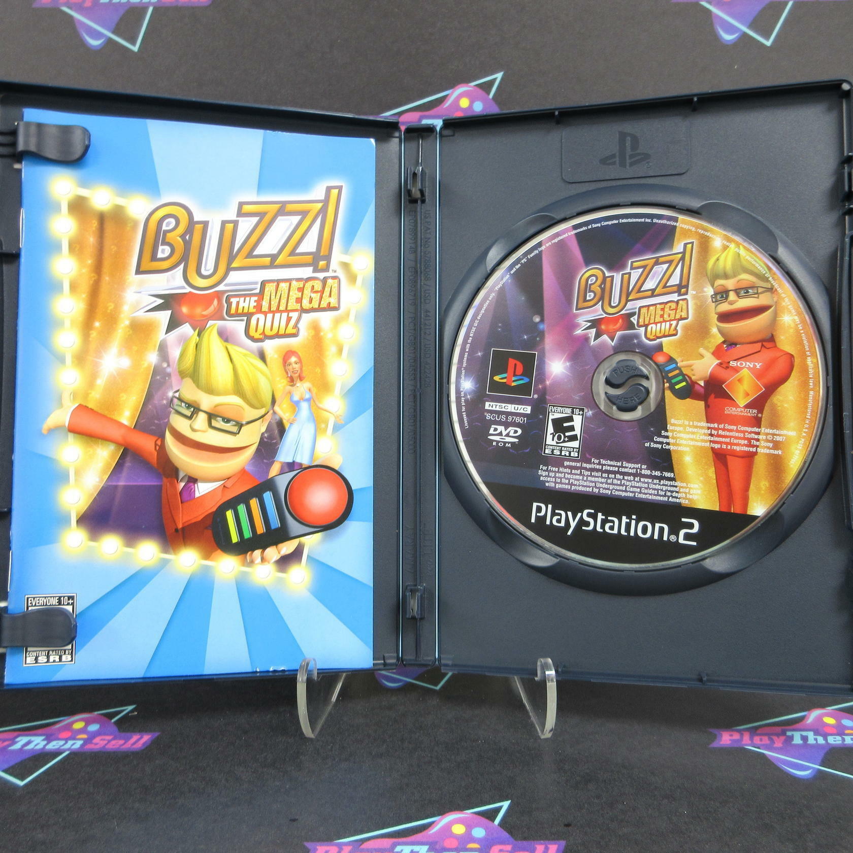 BUZZ The Mega Quiz PS2 PlayStation 2 + Reg Card Complete - Excellent