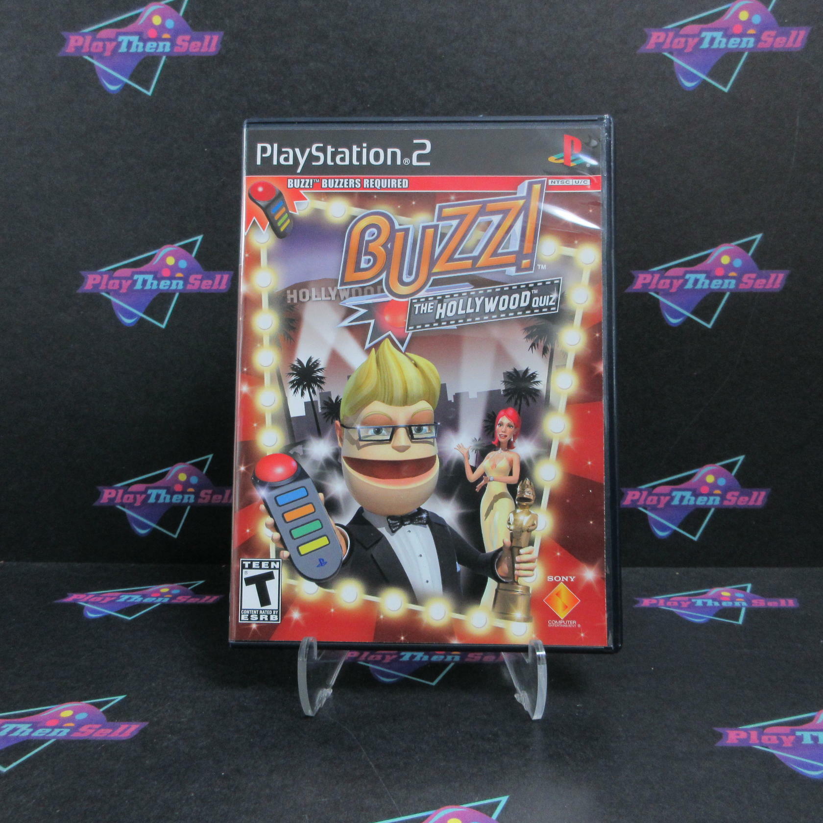 BUZZ The Hollywood Quiz PS2 PlayStation 2 + Reg Card Complete - Excellent