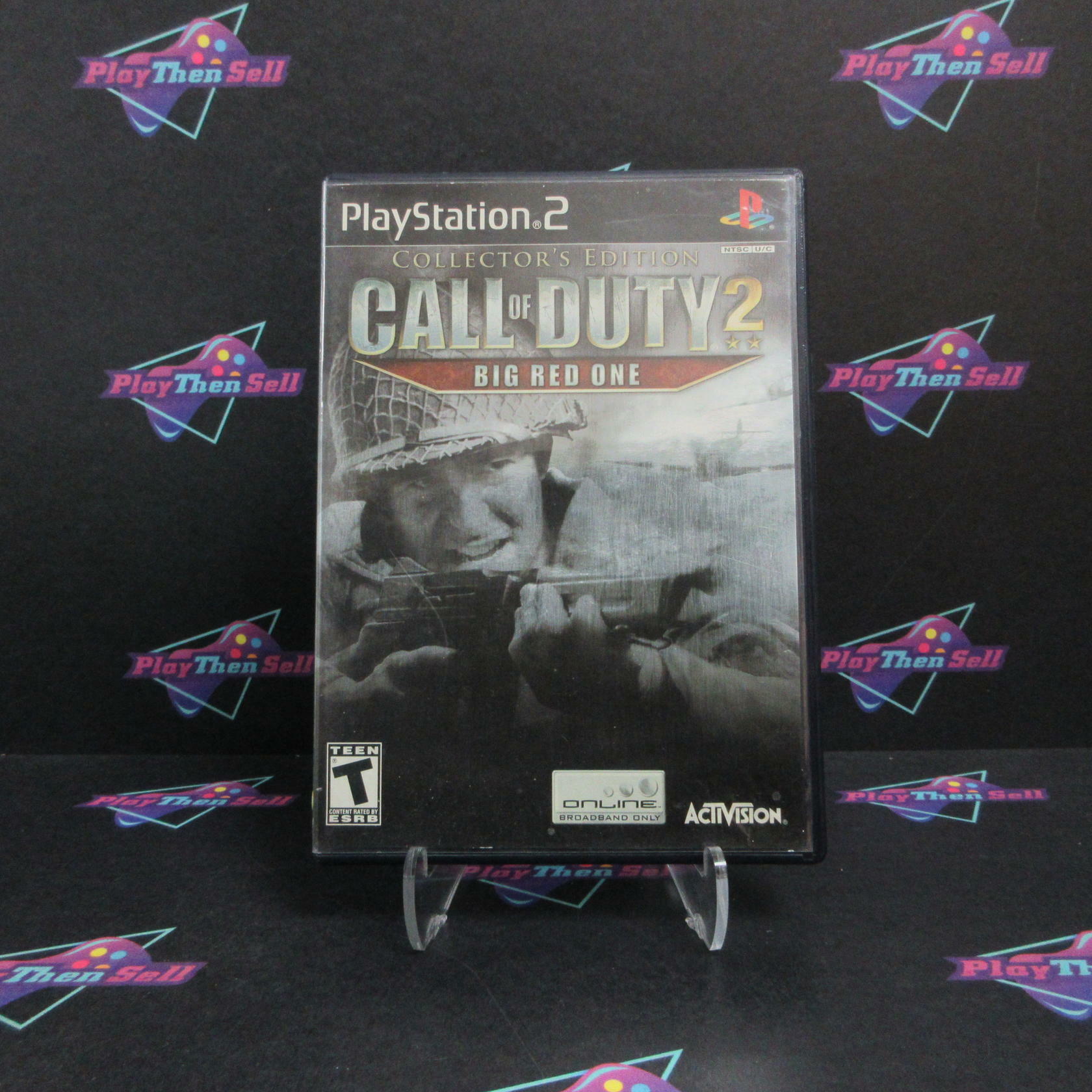 Call of Duty 2 Big Red One Collectors Edition PS2 PlayStation 2 GH Disc AD/DD/NM - Very Good