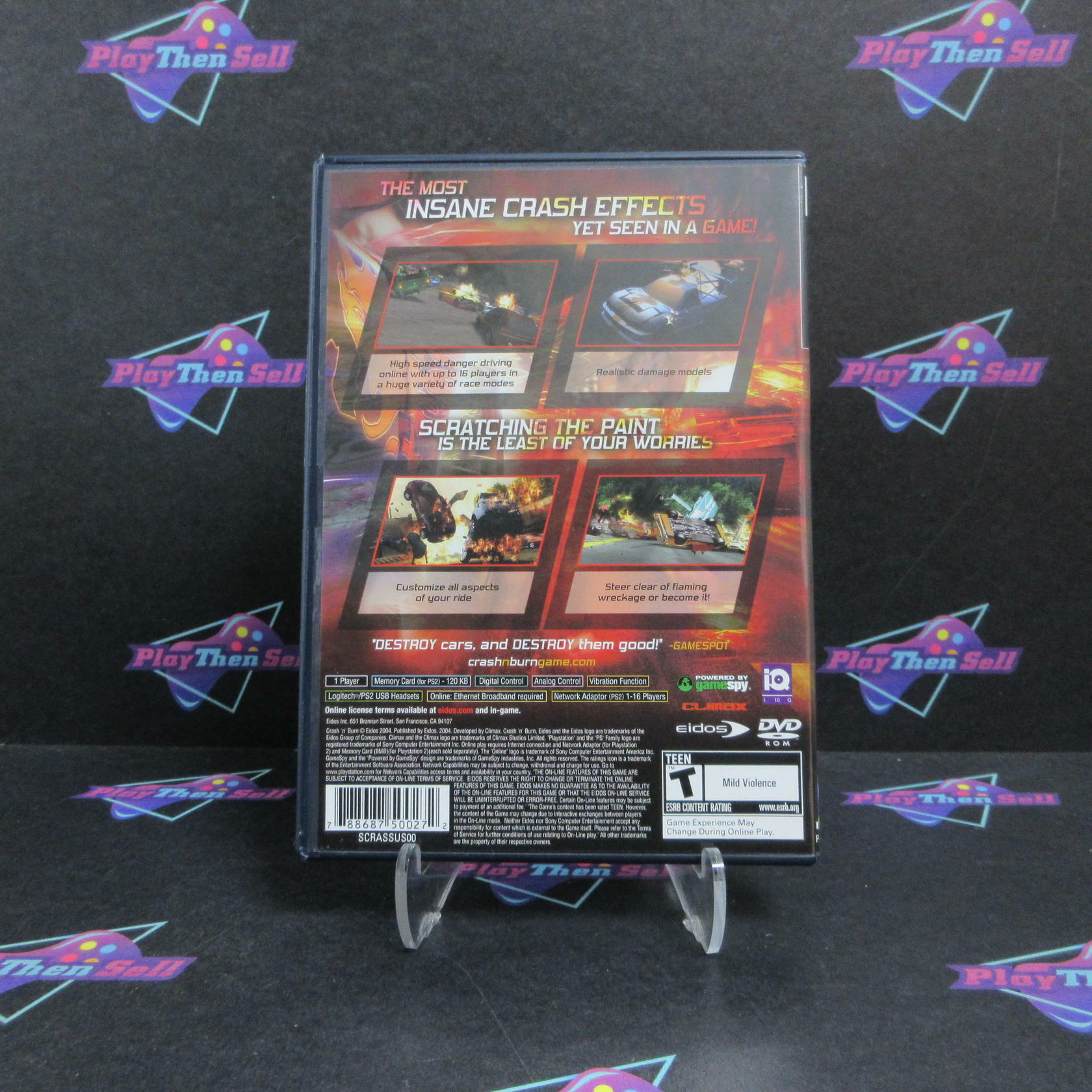 Crash n Burn PS2 PlayStation 2 + Reg Card Complete - Excellent
