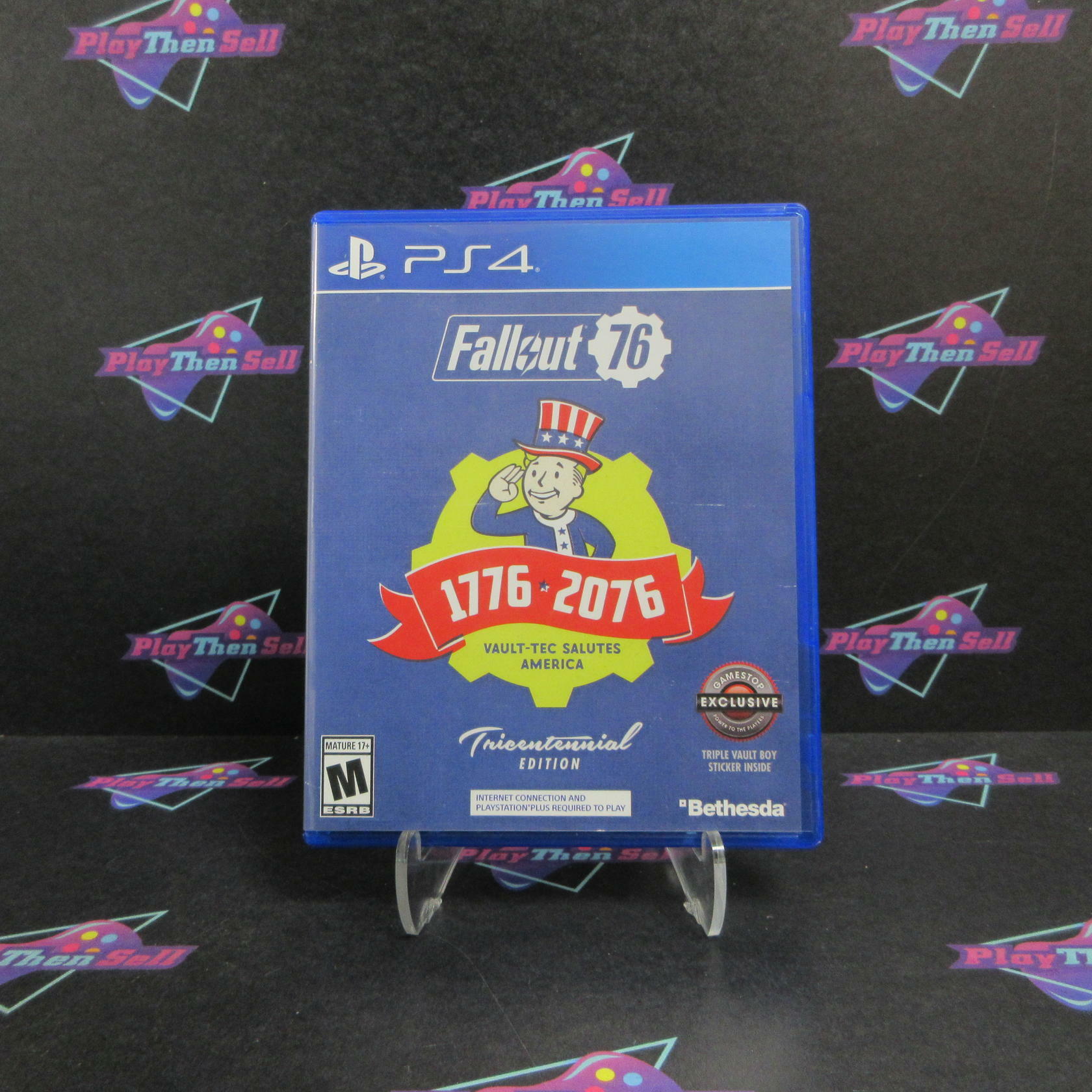 Fallout 76 Tricentennial Edition PS4 PlayStation 4 +Sticker Complete - Excellent