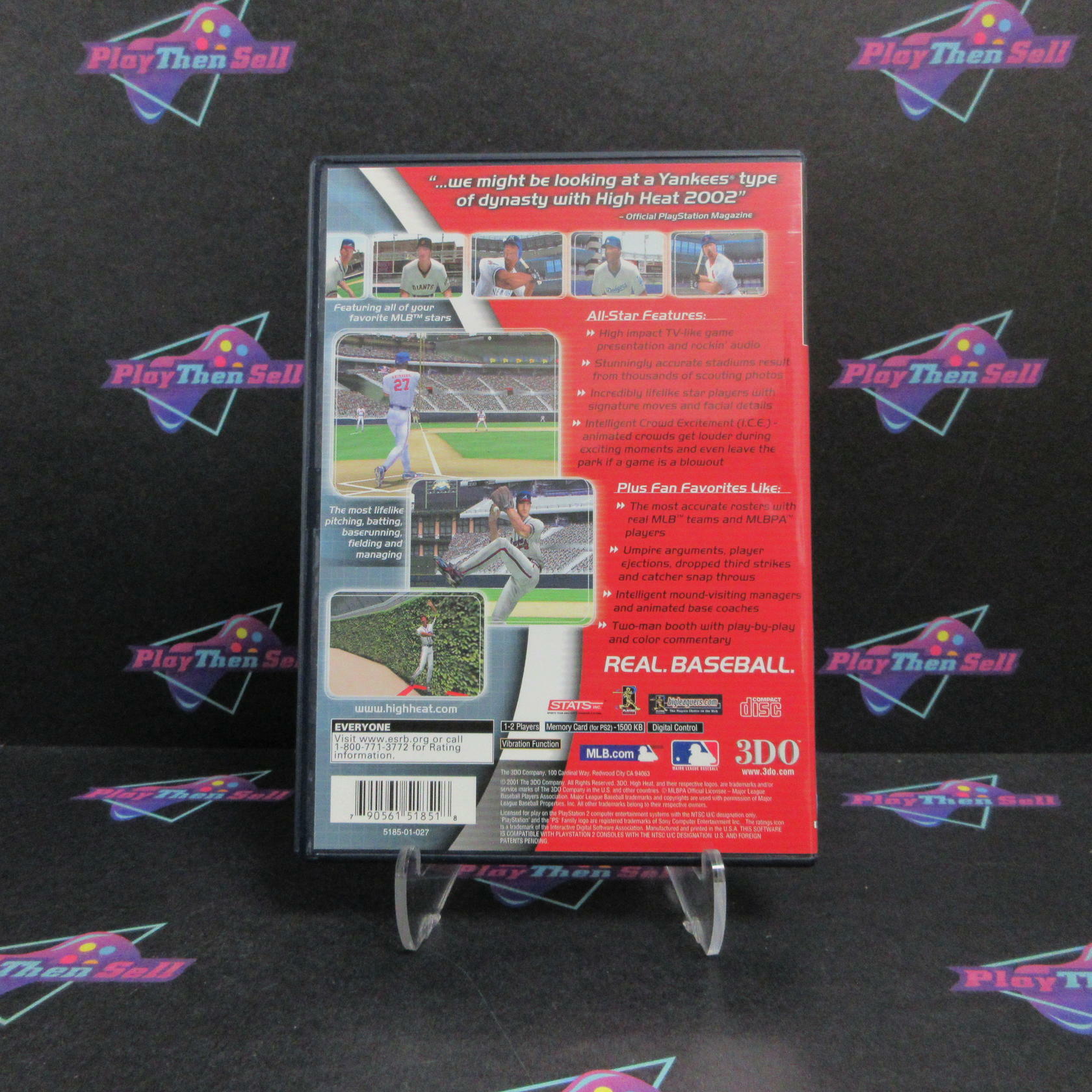 High Heat Major League Baseball 2002 PS2 PlayStation 2 + Reg CIB - Excellent