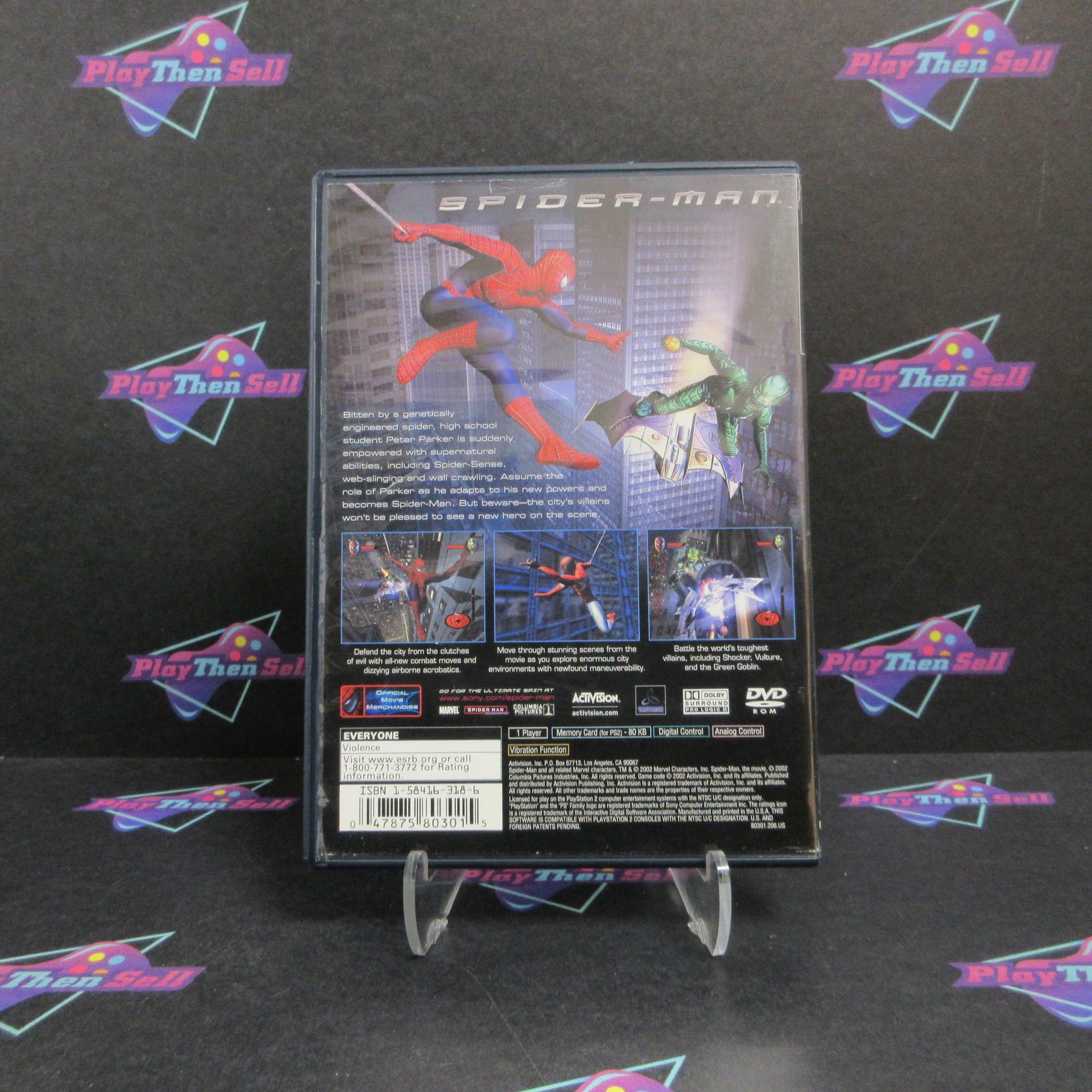 Spider-Man PS2 PlayStation 2 AD/MD Complete CIB - Very Good