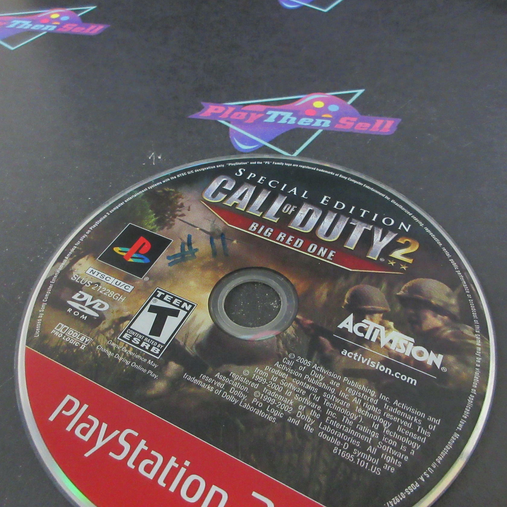 Call of Duty 2 Big Red One Collectors Edition PS2 PlayStation 2 GH Disc AD/DD/NM - Very Good