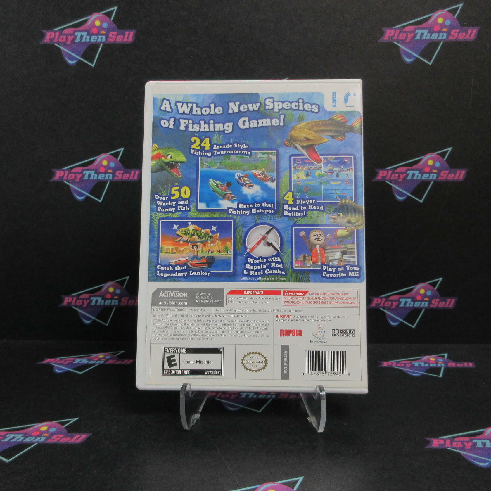Rapala We Fish Nintendo Wii AD/DD Complete CIB - Very Good