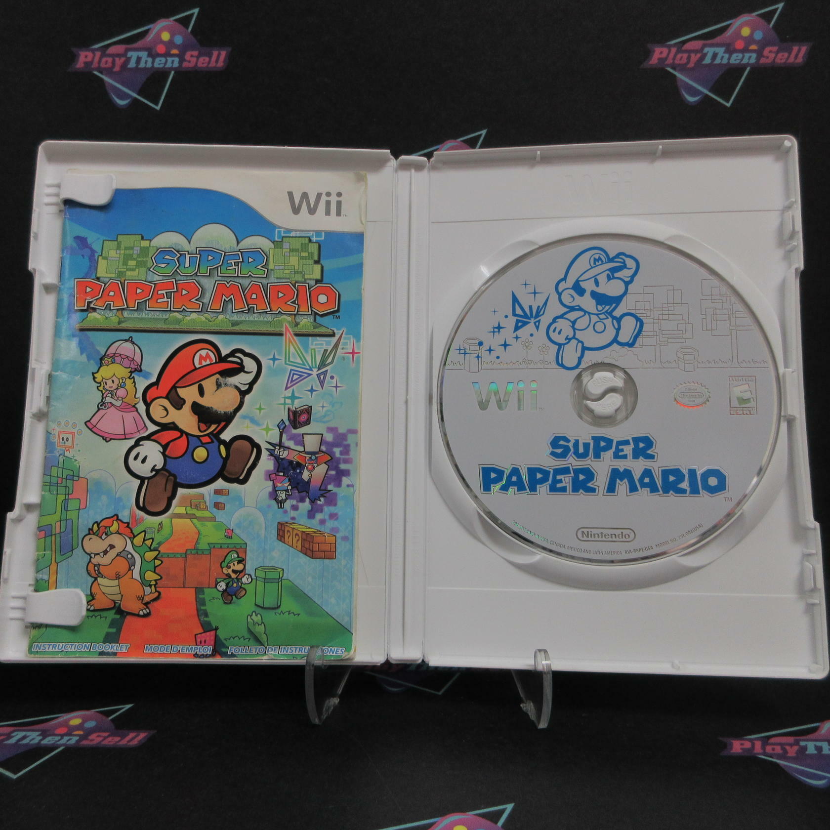 Super Paper Mario Nintendo Wii AD/MD Complete CIB - Very Good