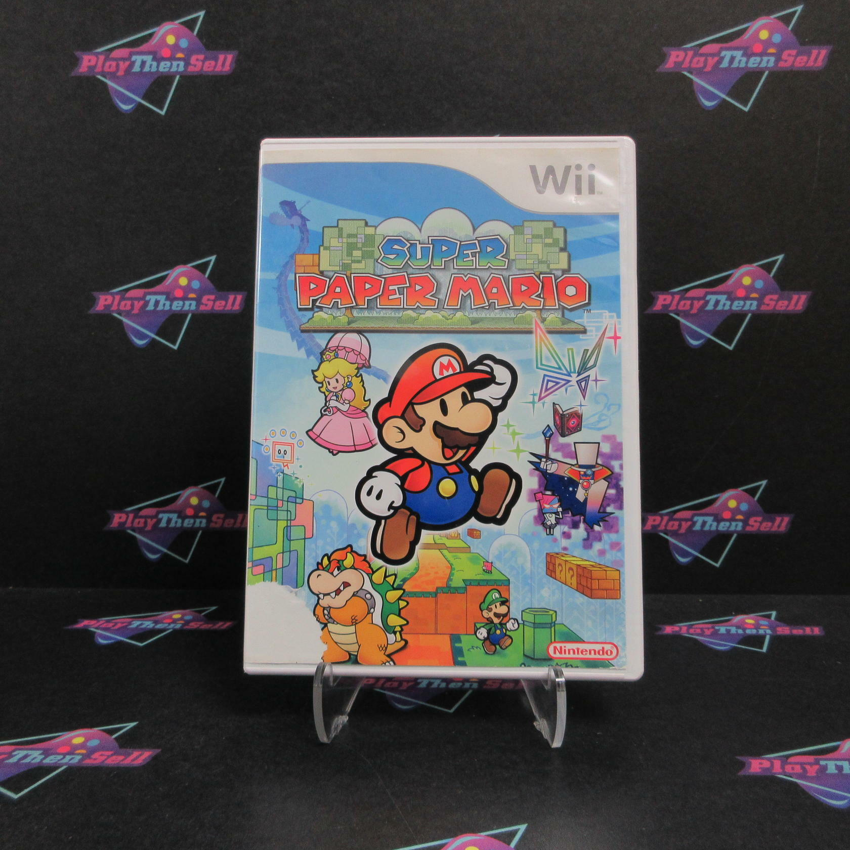 Super Paper Mario Nintendo Wii AD/MD Complete CIB - Very Good