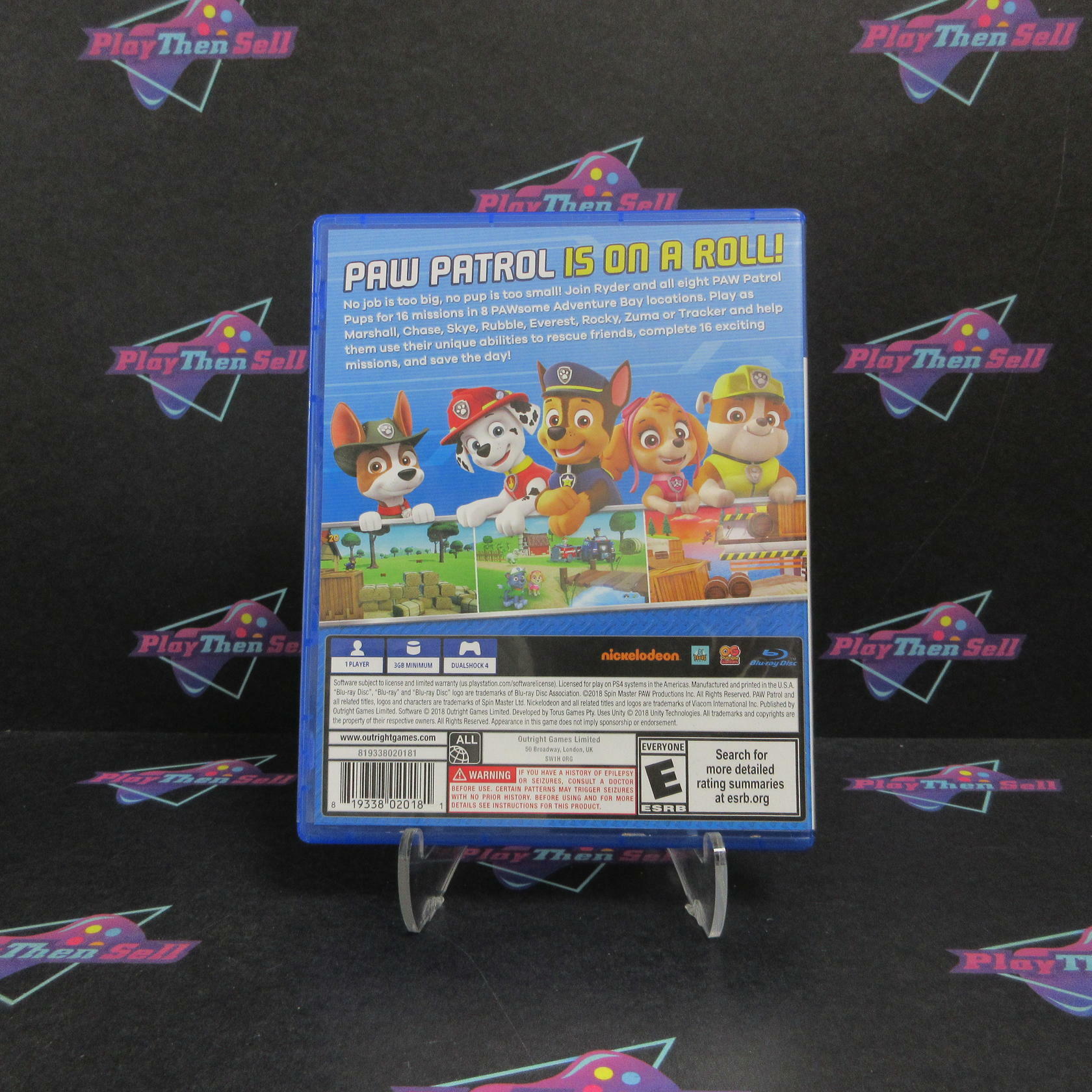 Paw Patrol On A Roll PS4 PlayStation 4 AD Complete CIB - Very Good