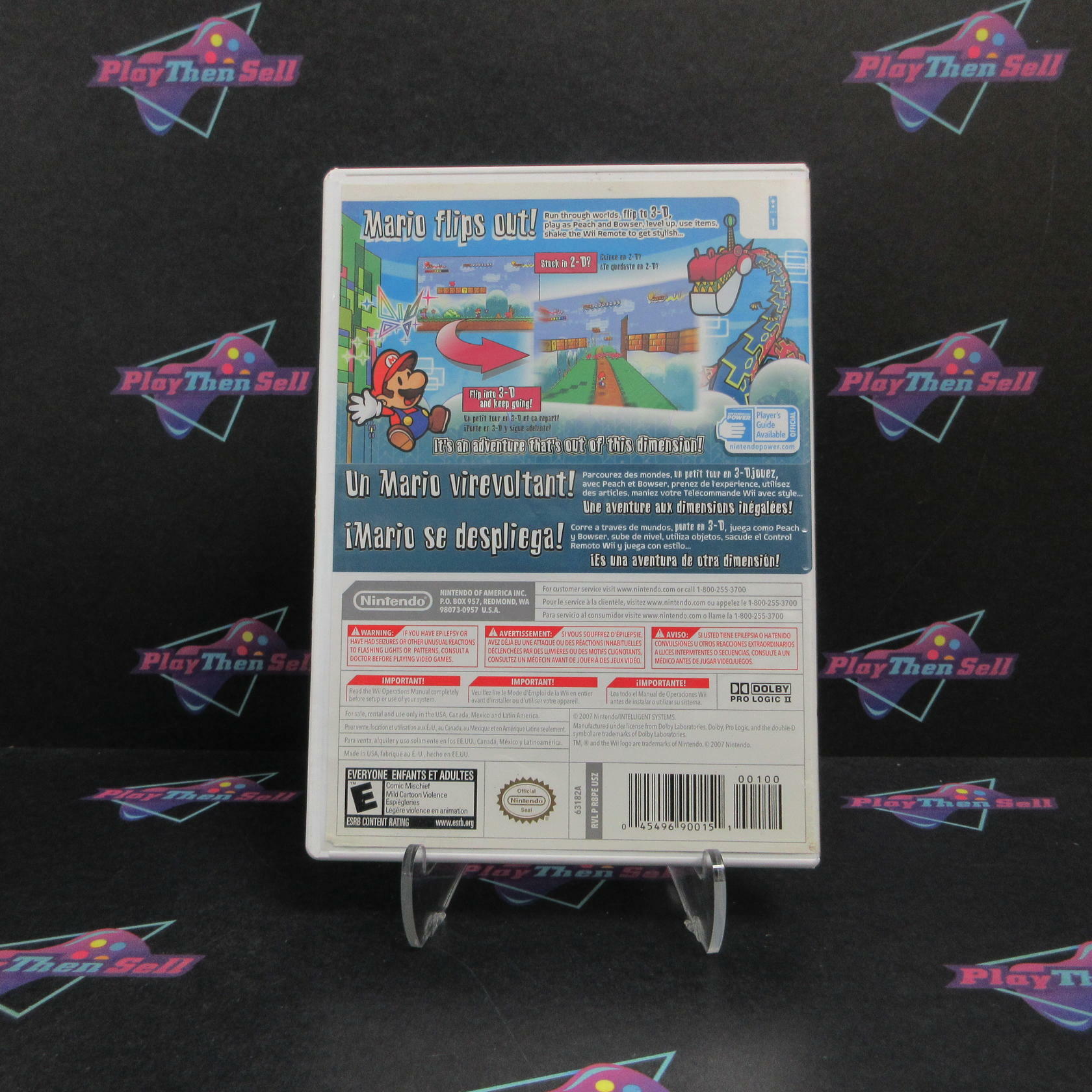 Super Paper Mario Nintendo Wii AD/MD Complete CIB - Very Good
