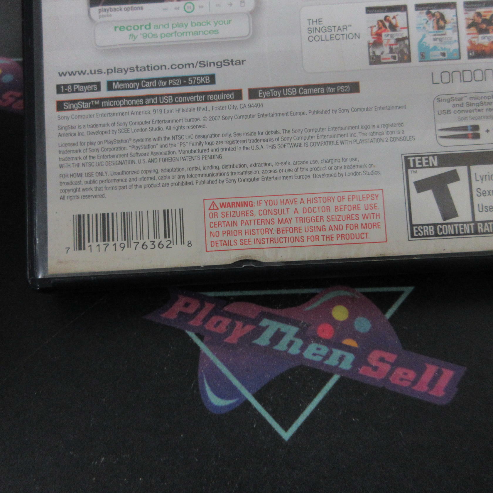SingStar '90s PS2 PlayStation 2 AD Complete CIB - Very Good