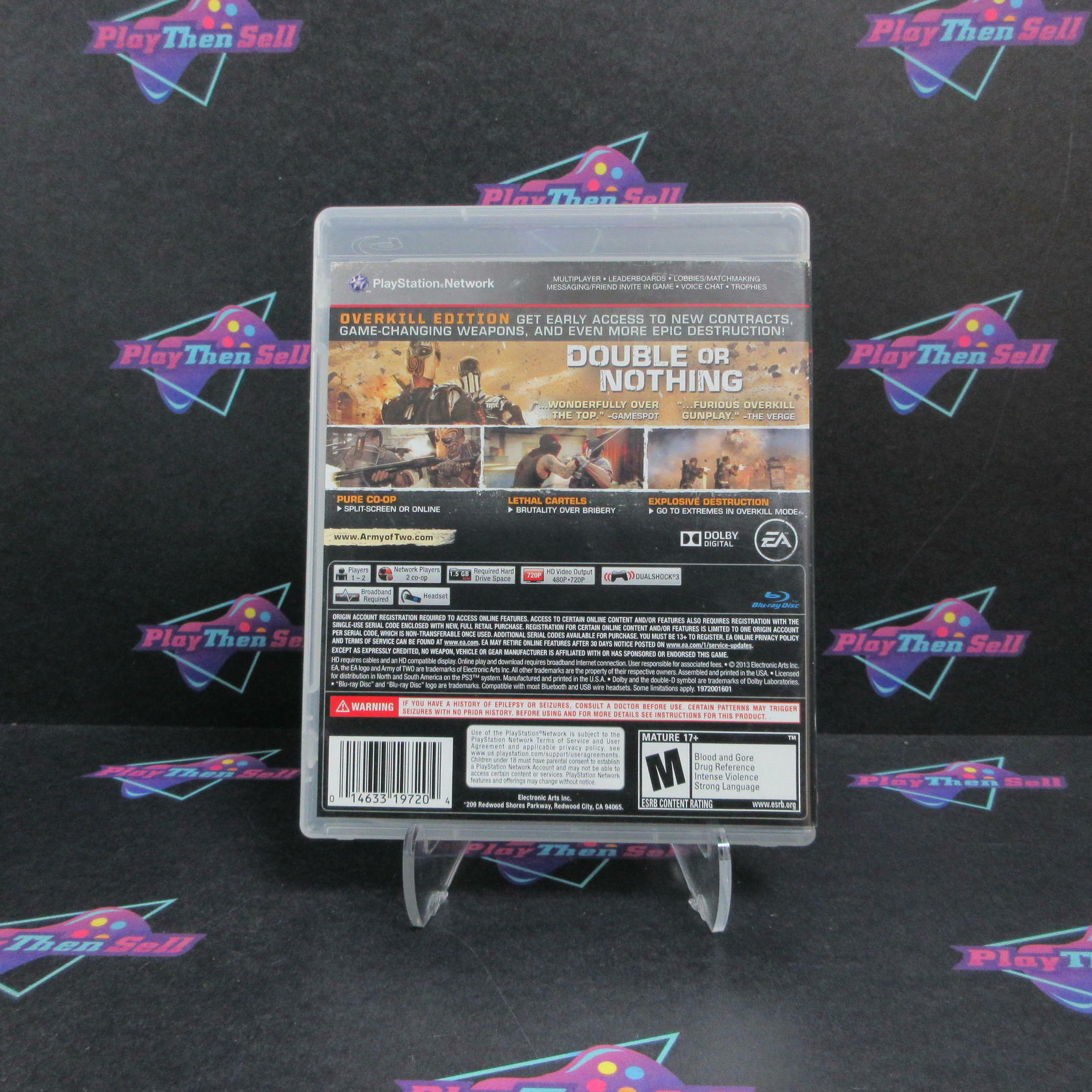 Army of Two The Devil's Cartel Overkill Edition PS3 PlayStation 3 AD CIB - Very Good
