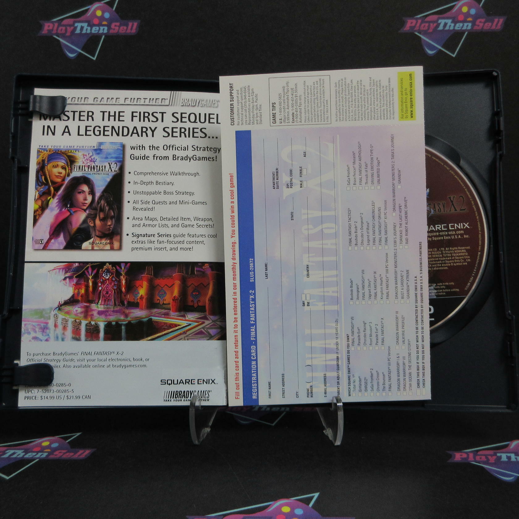 Final Fantasy X-2 PS2 PlayStation 2 DD/MD + Reg Card Complete CIB - Very Good