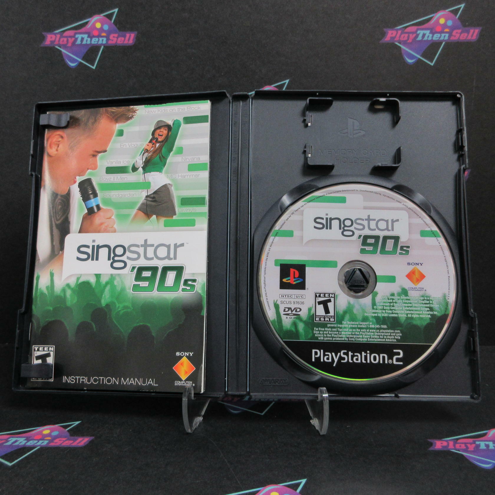 SingStar '90s PS2 PlayStation 2 AD Complete CIB - Very Good