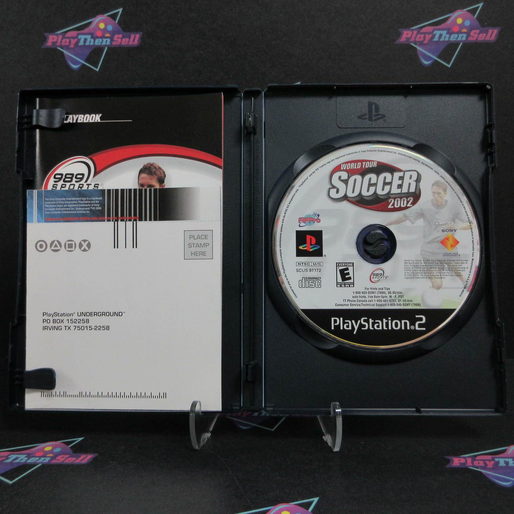 World Tour Soccer 2002 PS2 PlayStation 2 AD + Reg Card Complete CIB - Very Good