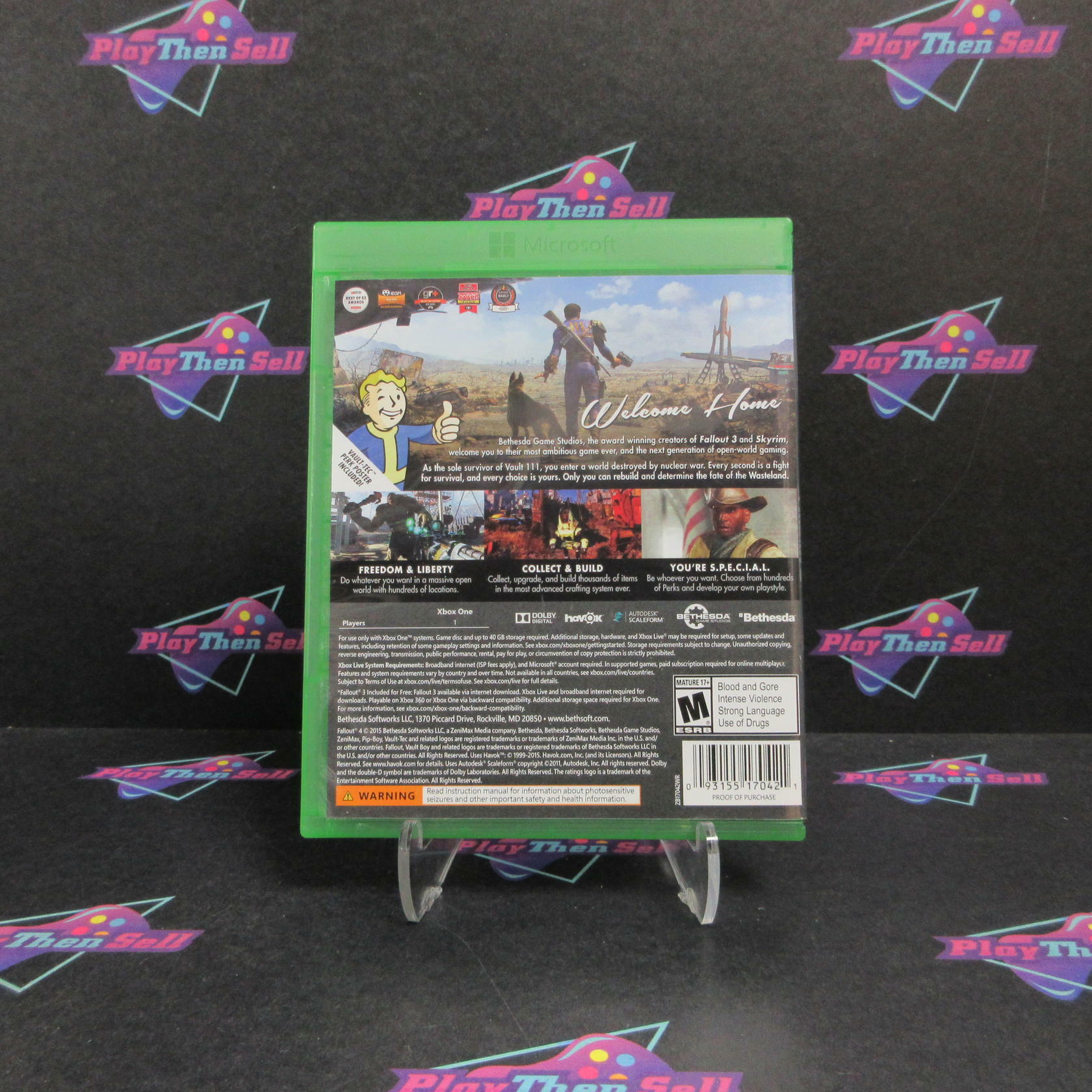 Fallout 4 Xbox One AD + Poster Complete CIB - Very Good