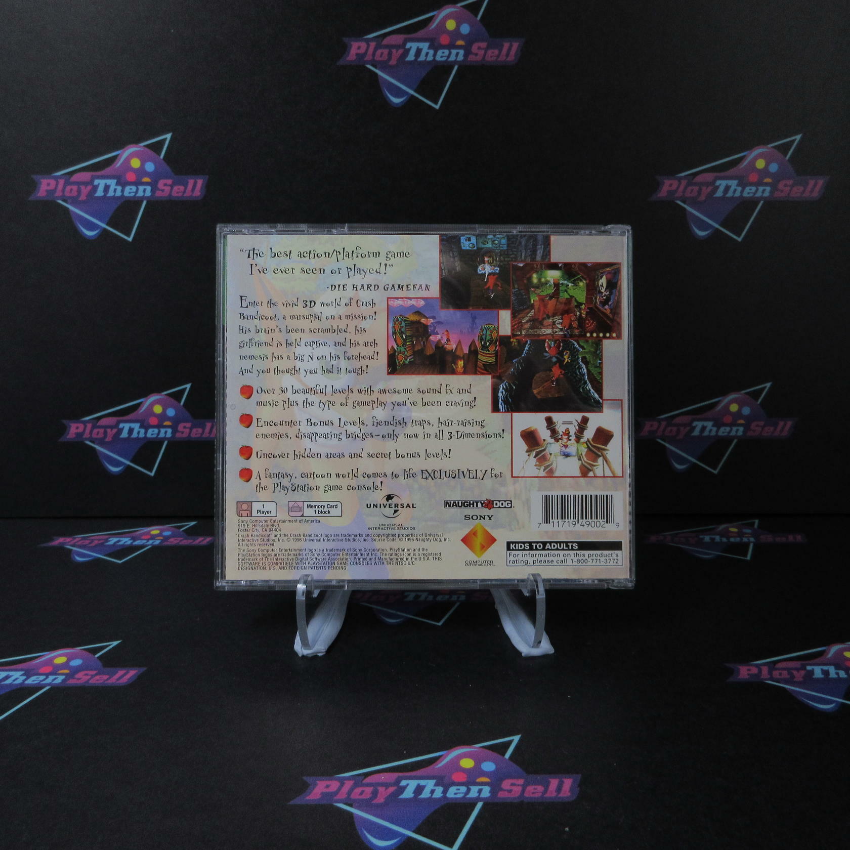 Crash Bandicoot PS1 PlayStation 1 GH Complete - Very Good