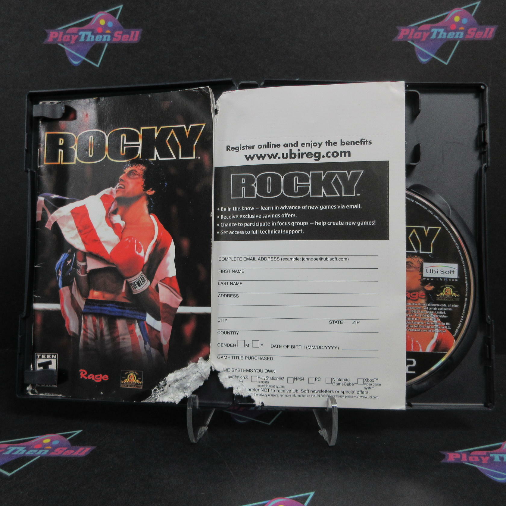 Rocky PS2 PlayStation 2 AD/MD + Reg Card Complete CIB - Very Good
