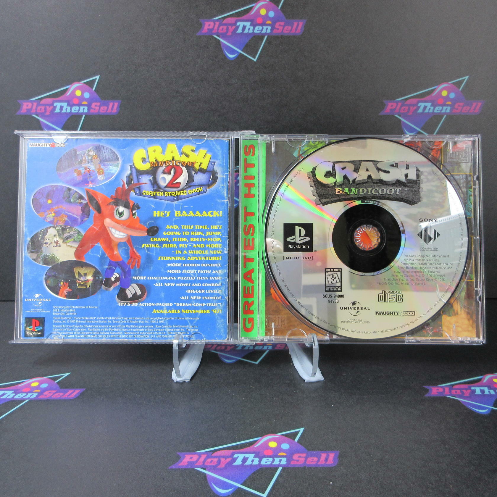 Crash Bandicoot PS1 PlayStation 1 GH Complete - Very Good
