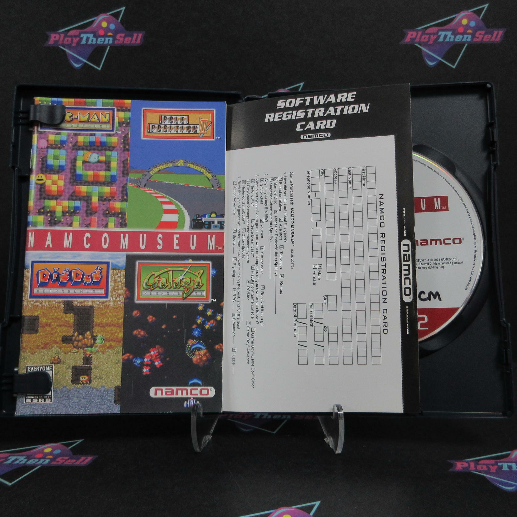 Namco Museum PS2 PlayStation 2 GH AD + Reg Card Complete CIB - Very Good