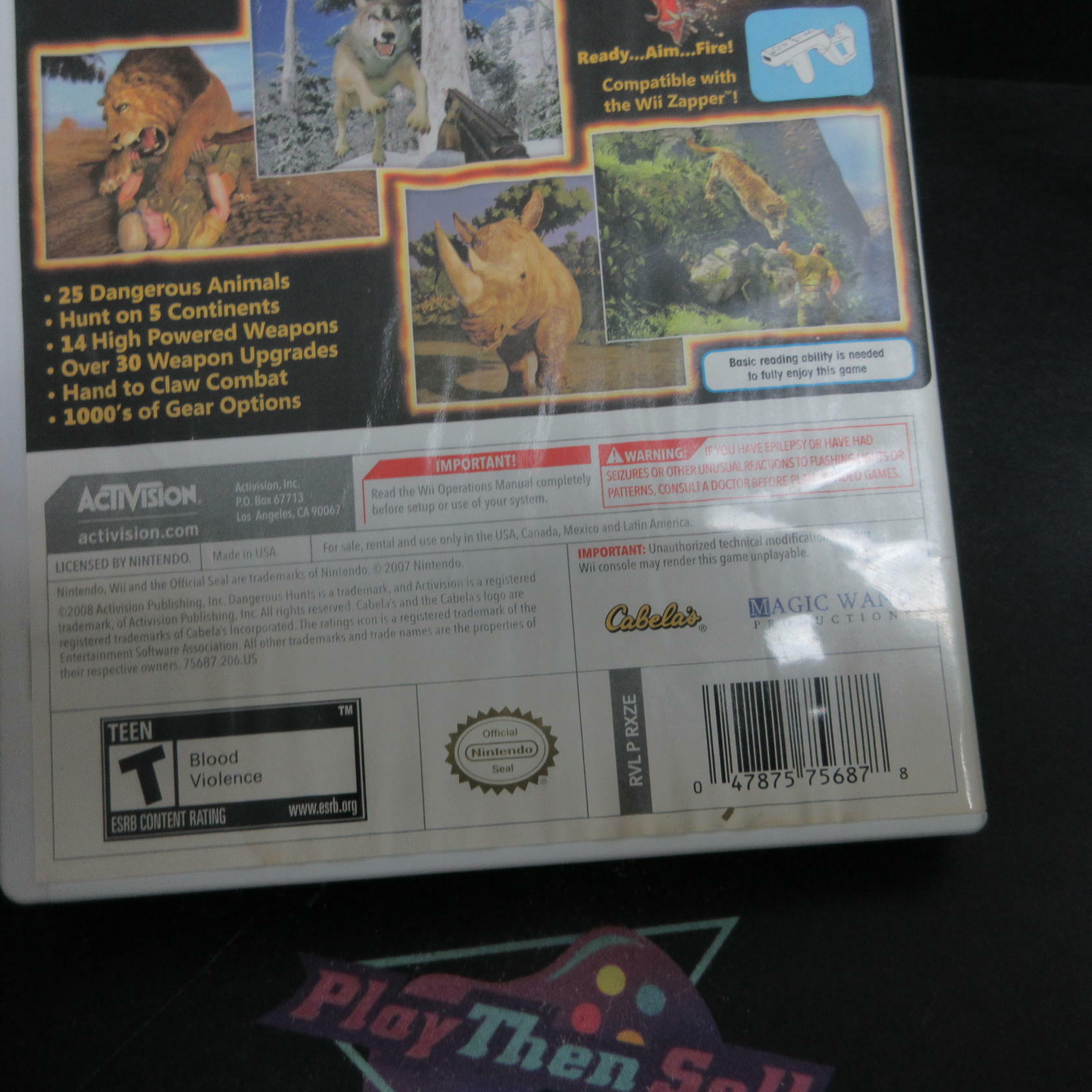 Cabela's Dangerous Hunts 2009 Nintendo Wii AD/NM - Very Good