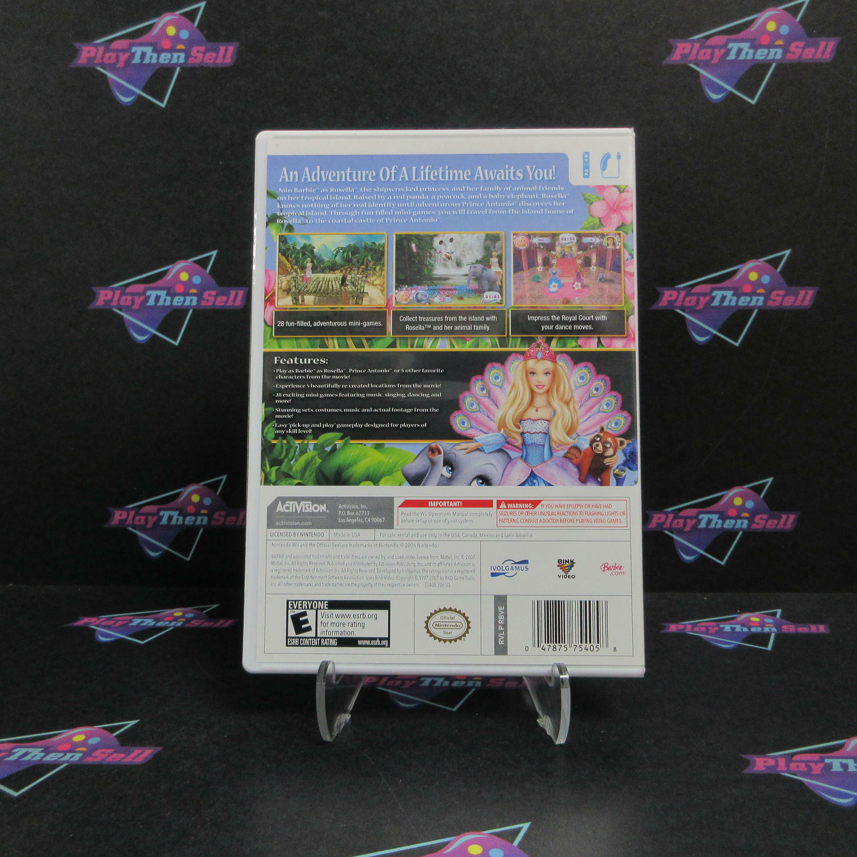 Barbie Island Princess Nintendo Wii DD Complete CIB - Very Good