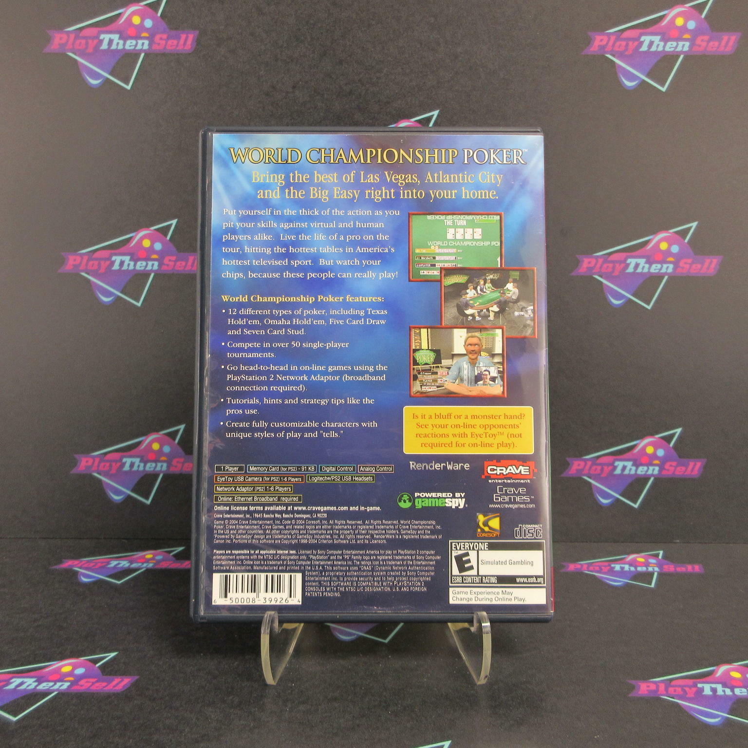 World Championship Poker PS2 PlayStation 2 GH Complete - Excellent