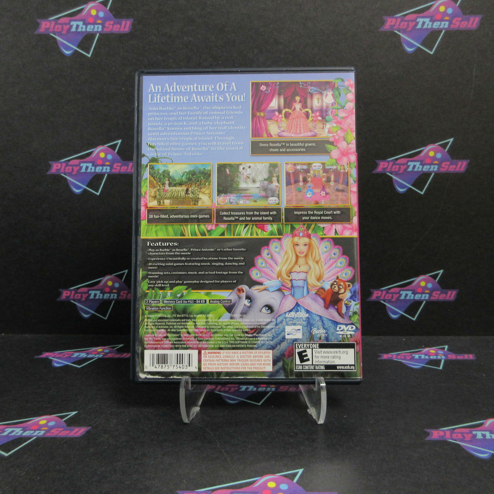Barbie The Island Princess PS2 PlayStation 2 AD Complete CIB - Very Good