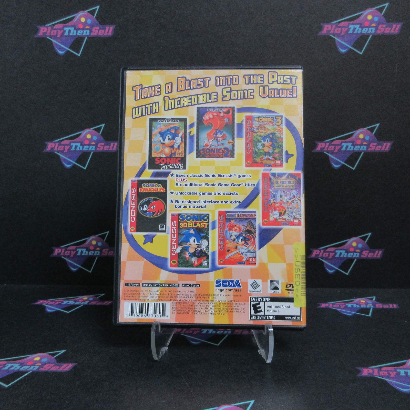 Sonic Mega Collection PS2 PlayStation 2 GH Disc AD/NM - Very Good