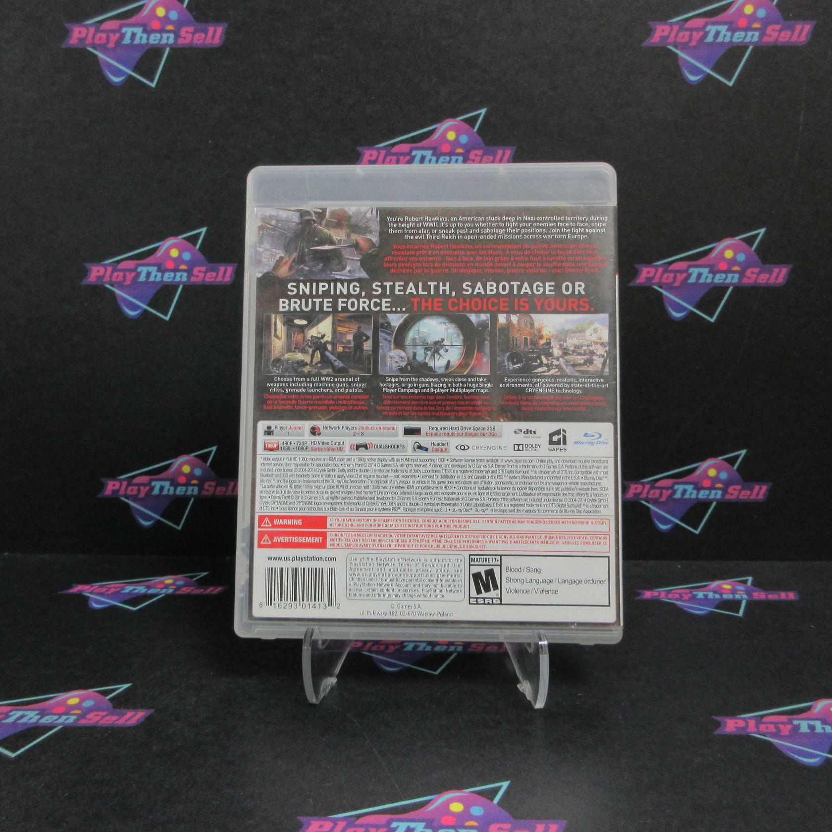 Enemy Front PS3 PlayStation 3 AD Complete CIB - Very Good