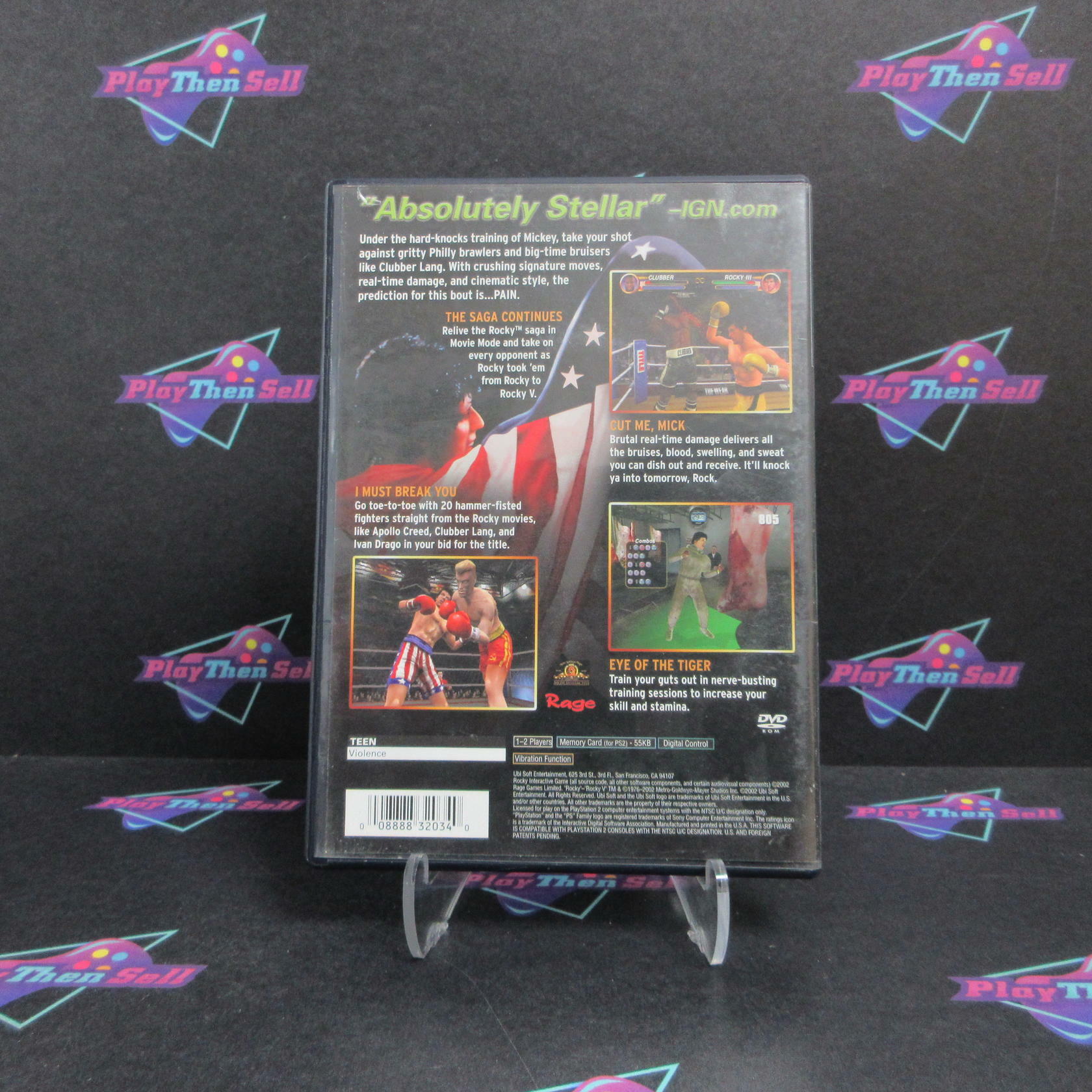Rocky PS2 PlayStation 2 AD/MD + Reg Card Complete CIB - Very Good