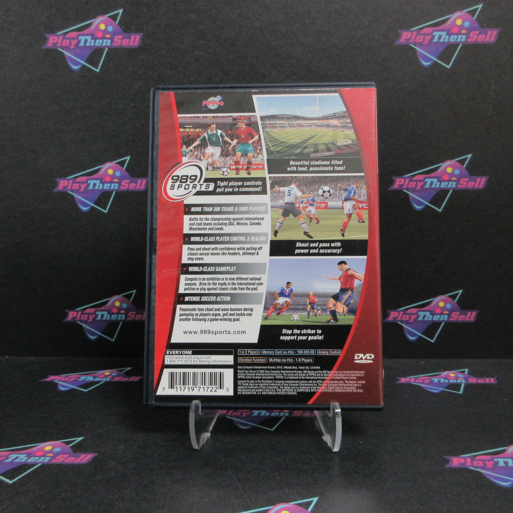 World Tour Soccer 2002 PS2 PlayStation 2 AD + Reg Card Complete CIB - Very Good