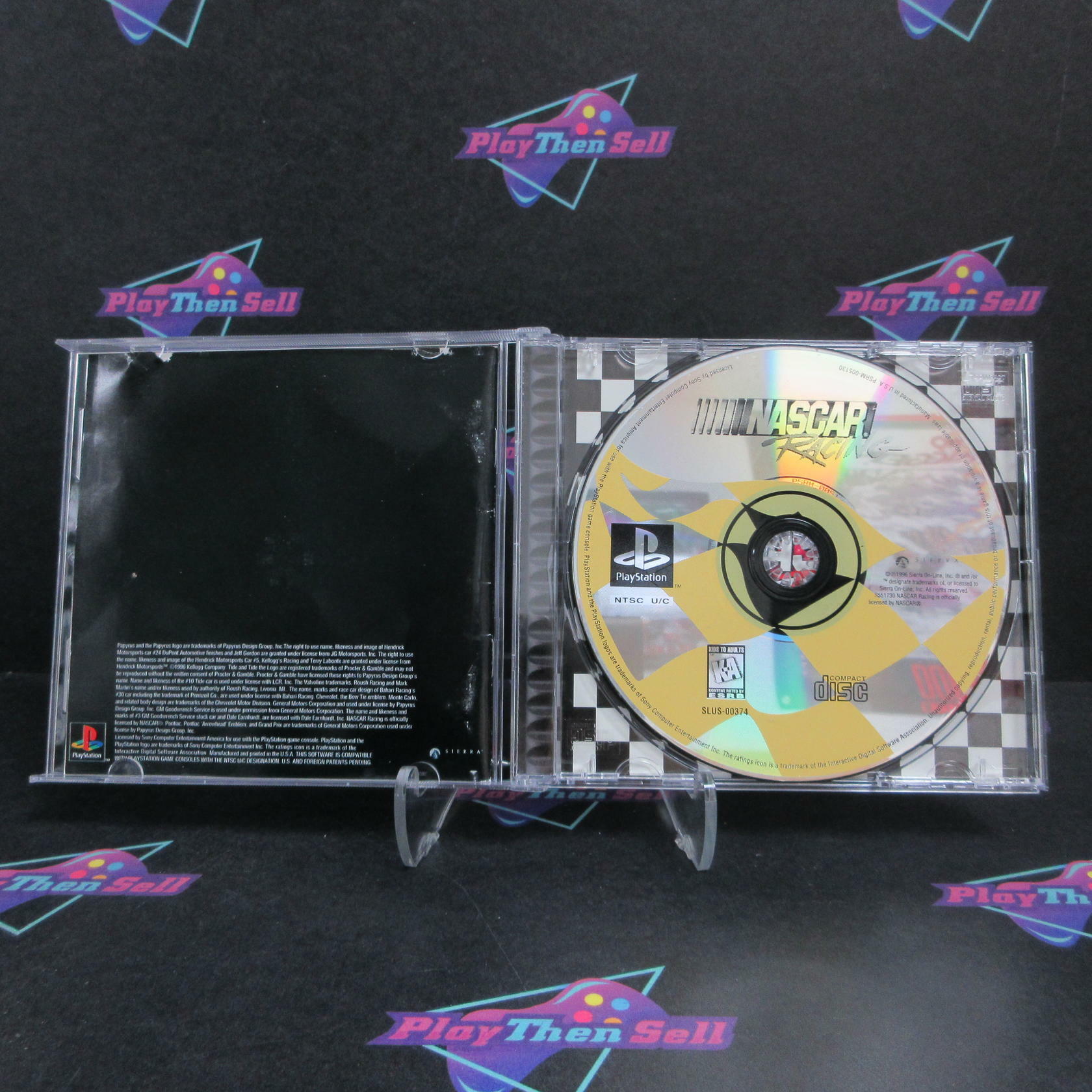 NASCAR Racing PS1 PlayStation 1 MD + Reg Card Complete CIB - Very Good