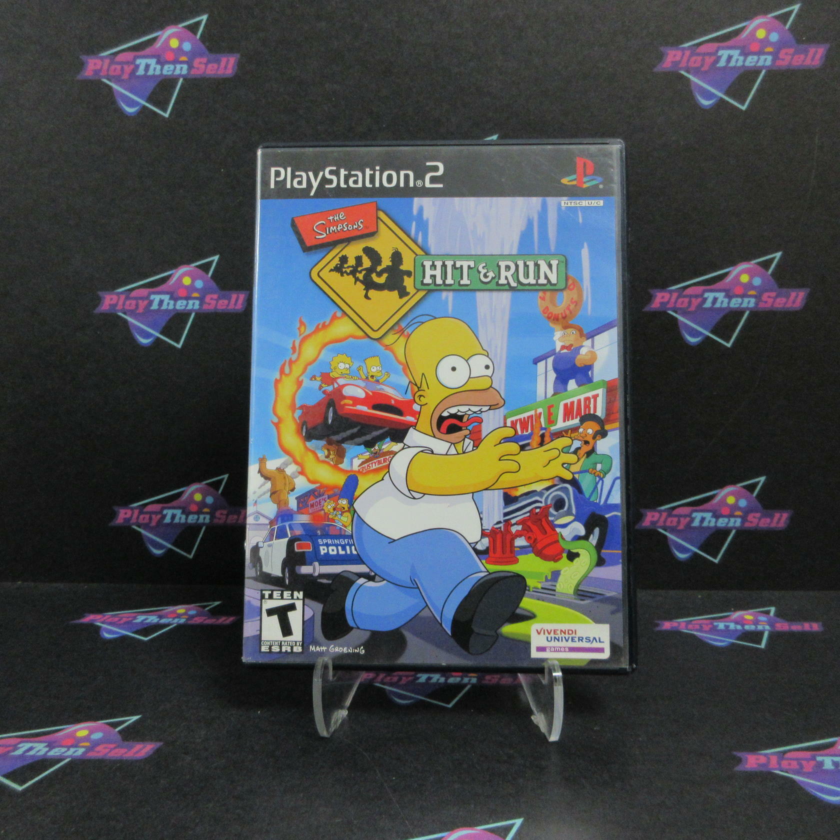 The Simpsons Hit & Run PS2 PlayStation 2 AD Complete CIB - Very Good