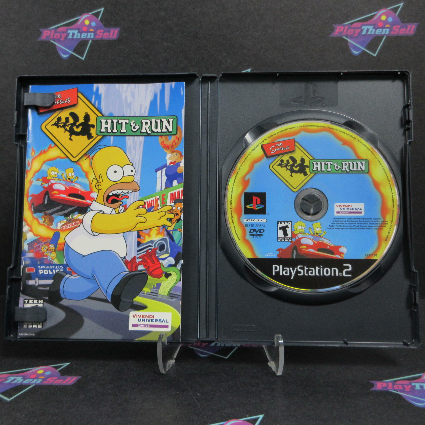 The Simpsons Hit & Run PS2 PlayStation 2 AD Complete CIB - Very Good