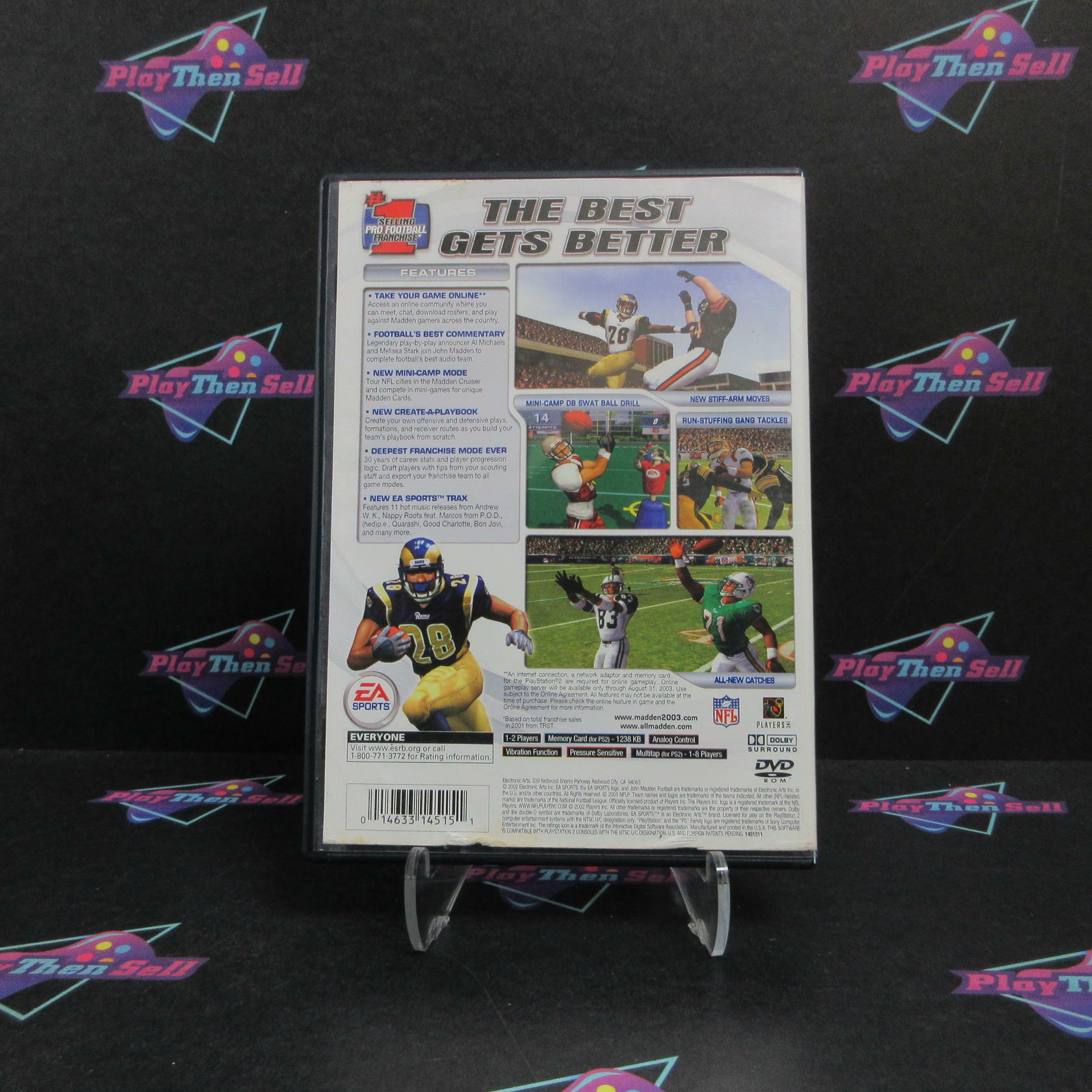 Madden NFL 2003 PS2 PlayStation 2 AD/DD Complete CIB - Very Good