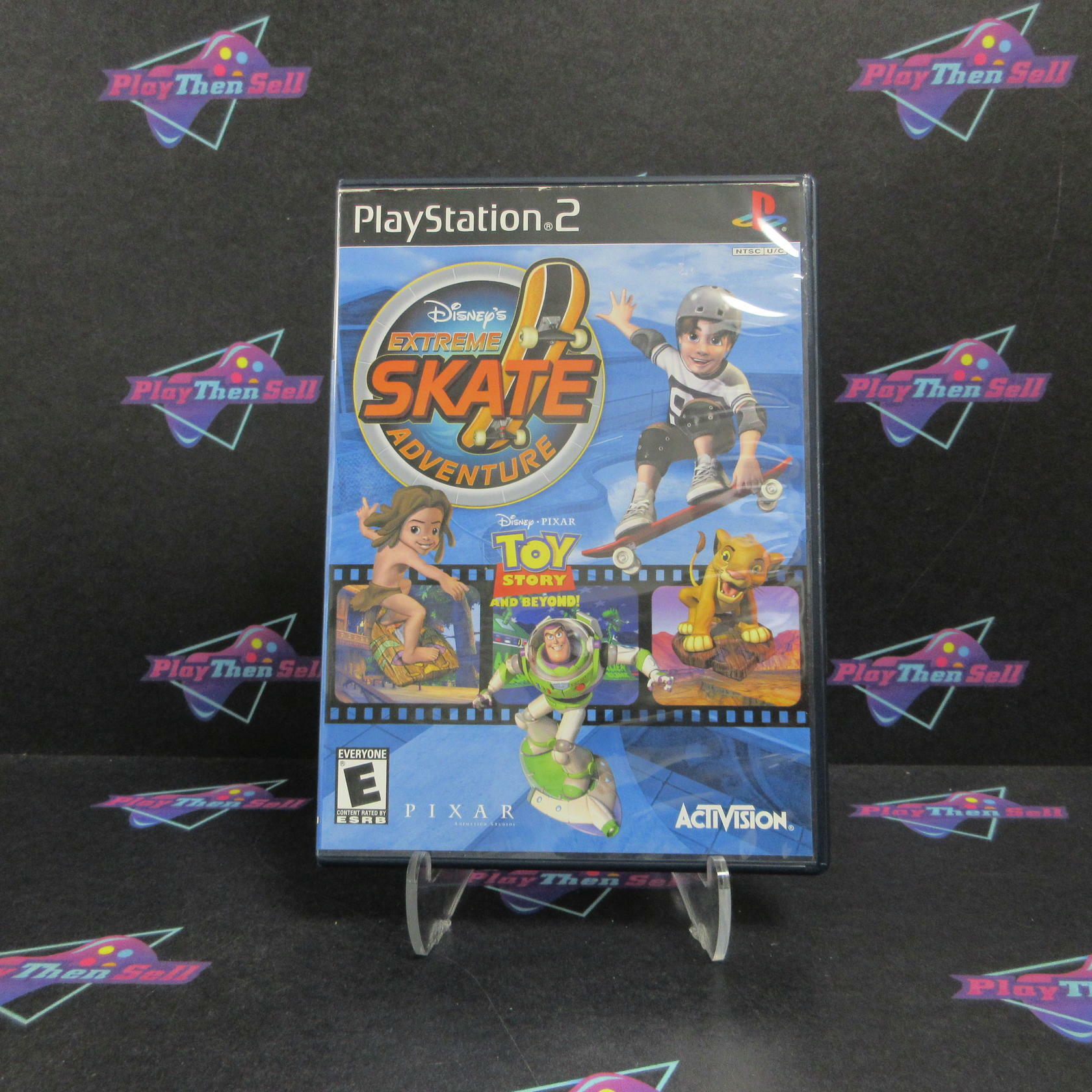 Disney's Extreme Skate Adventure PS2 PlayStation 2 AD + Reg Card Complete CIB - Very Good