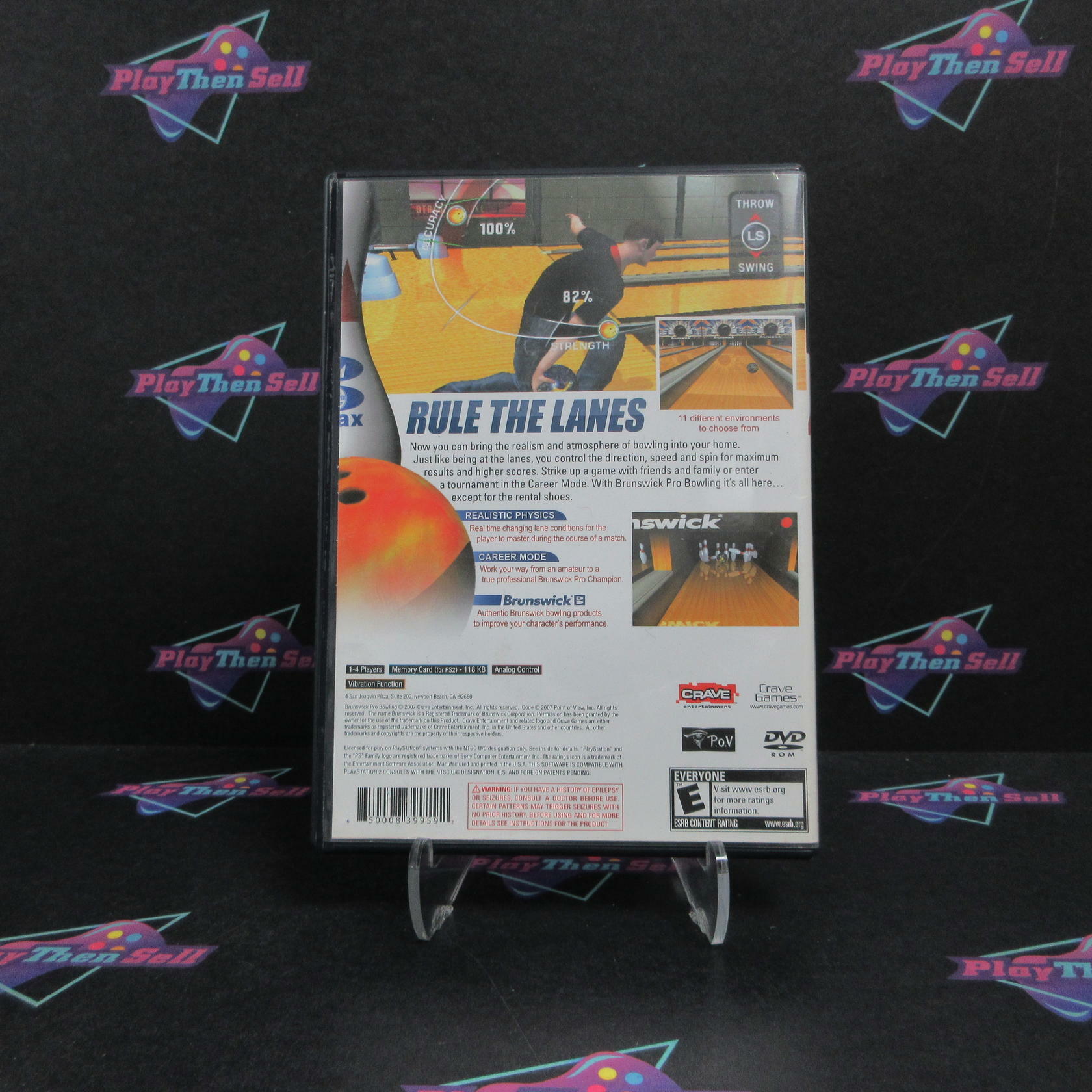 Brunswick Pro Bowling PS2 PlayStation 2 AD/NM - Very Good