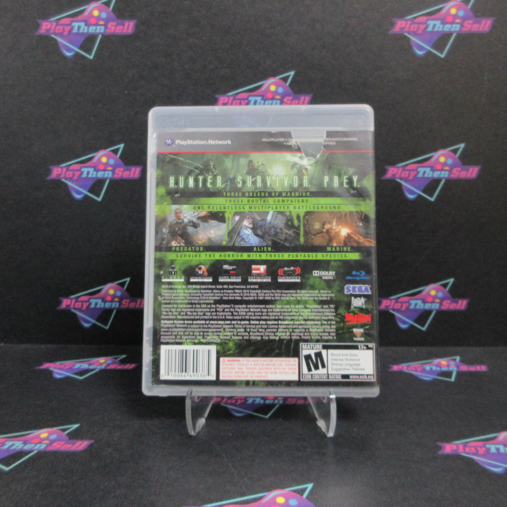 Aliens vs Predator PS3 PlayStation 3 AD Complete CIB - Very Good