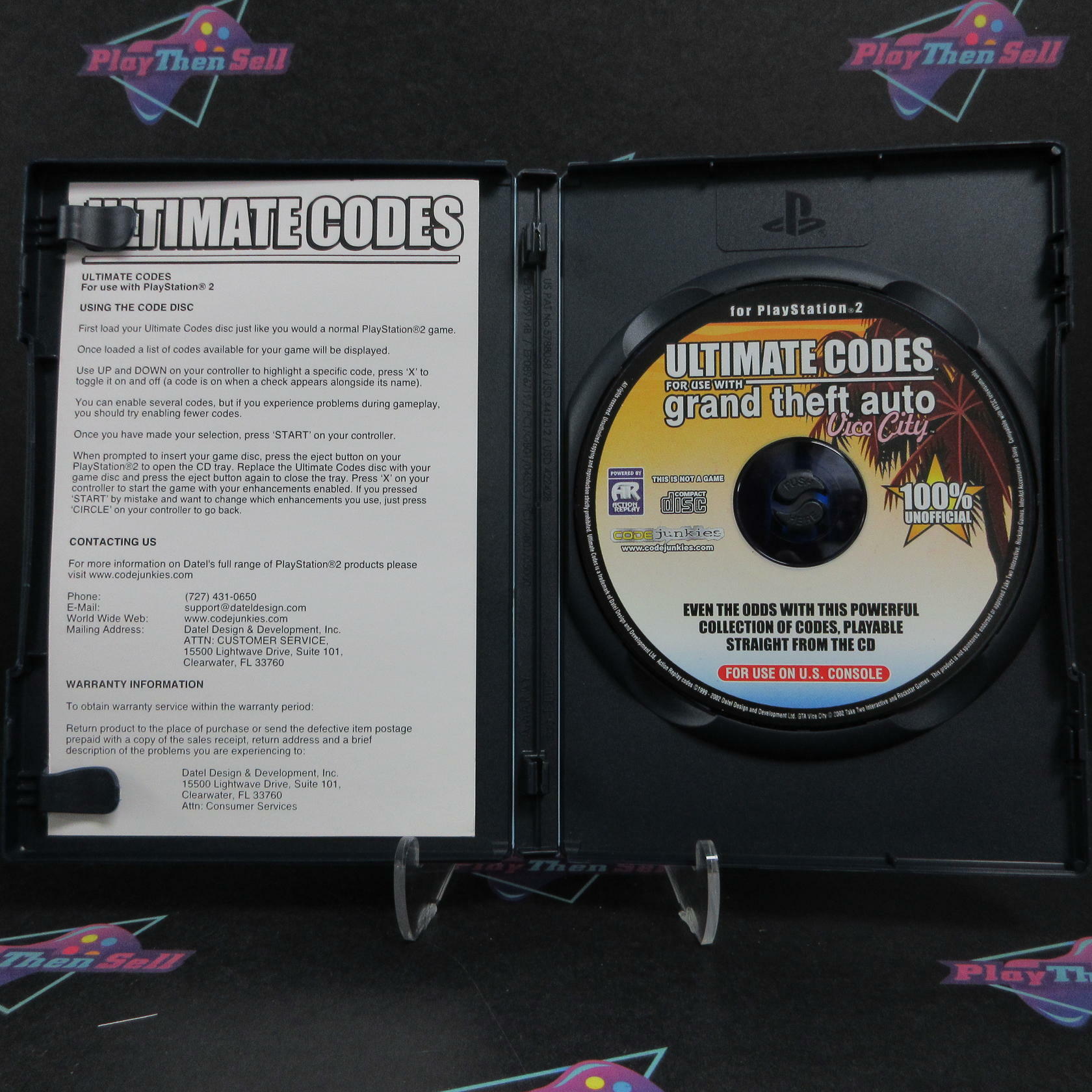 Ultimate Codes Grand Theft Auto Vice City PS2 PlayStation 2 - Like New