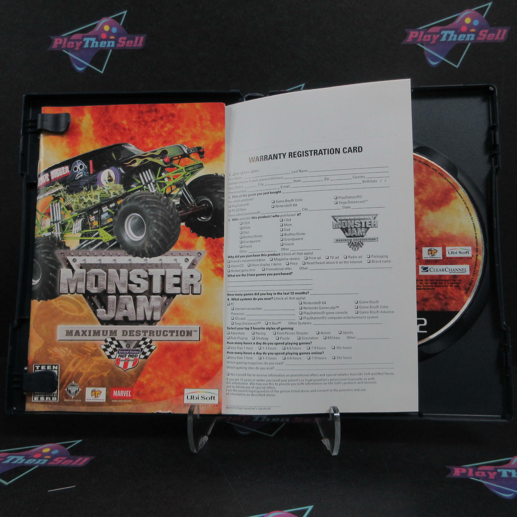 Monster Jam Maximum Destruction PS2 PlayStation 2 + Reg Card CIB - Excellent